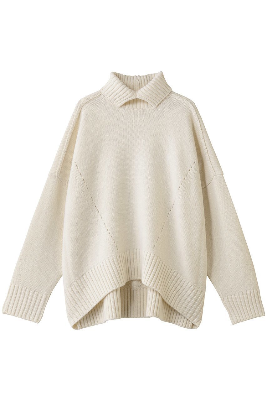 【チノ/CINOH】のオーバーサイズ ハイネック ニット インテリア・キッズ・メンズ・レディースファッション・服の通販 founy(ファニー) 　ファッション　Fashion　レディースファッション　Fashion for Women　トップス・カットソー　Cut & Sew Tops　ニット　Knit Tops & Sweaters　カジュアルプルオーバー・ニットトップス　Pullovers & Knit Tops / Casual Pullovers　イタリア　Italy　ウォーム　Warm Fabric　ハイネック　High Neck, Mock Neck　冬　Winter / This Winter　新作・新入荷　New Arrivals / New In　ホワイト|ID: prp329100004738873 ipo3291000000034229001