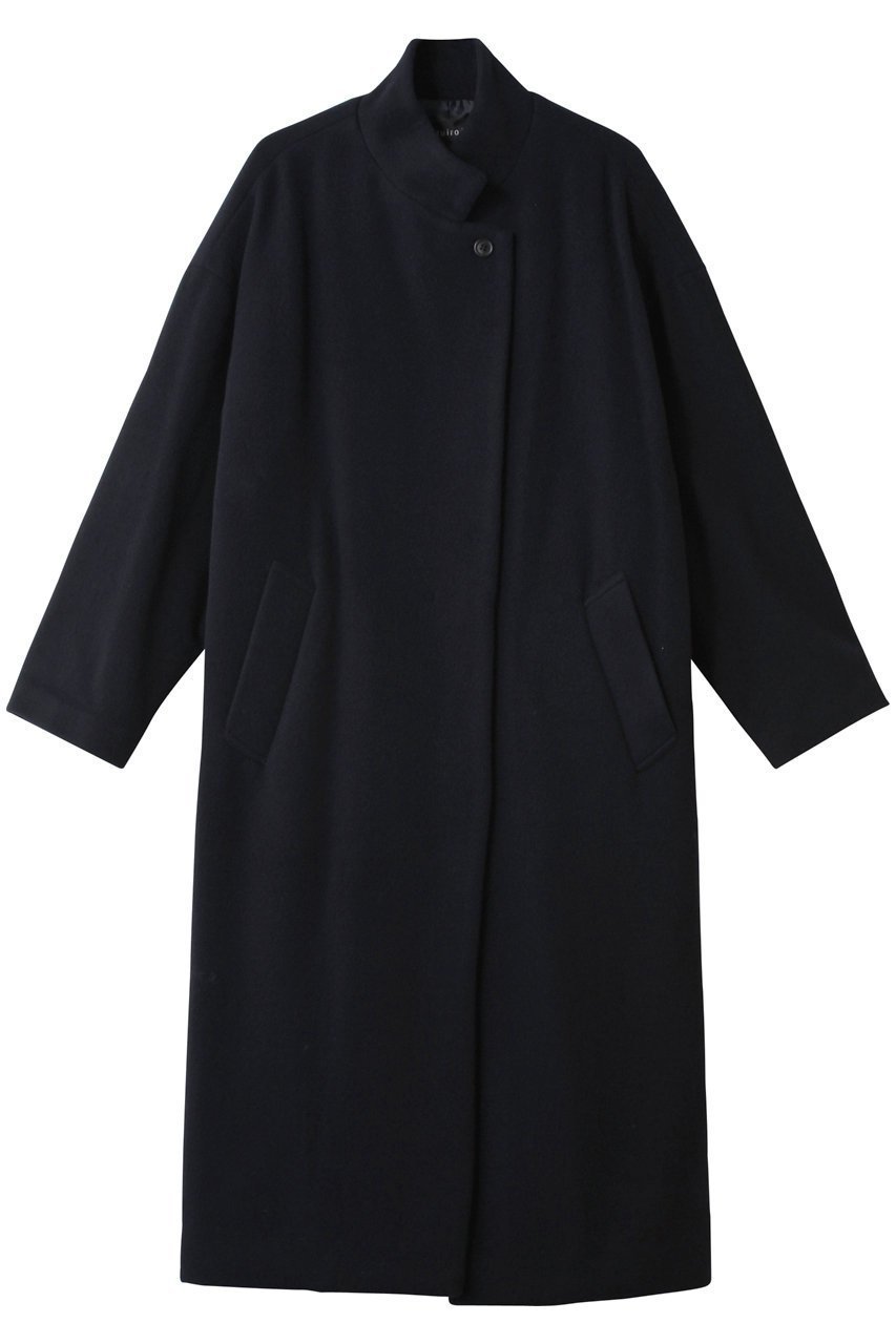 【ミズイロ インド/mizuiro ind】のwool blend stand collar CT コート インテリア・キッズ・メンズ・レディースファッション・服の通販 founy(ファニー) 　ファッション　Fashion　レディースファッション　Fashion for Women　アウター　Coat / Outerwear Collection　コート・ロングコート・ピーコート　Long Coats, Peacoats & More　スタンド　Stand Collar, Upright Stand　フロント　Front, Front Design　ロング　Long, Long-Length　人気　Popular, Best Seller　定番　Standard, Basic Item　新作・新入荷　New Arrivals / New In　A/W・秋冬　Autumn/Winter　navy|ID: prp329100004738887 ipo3291000000034229107