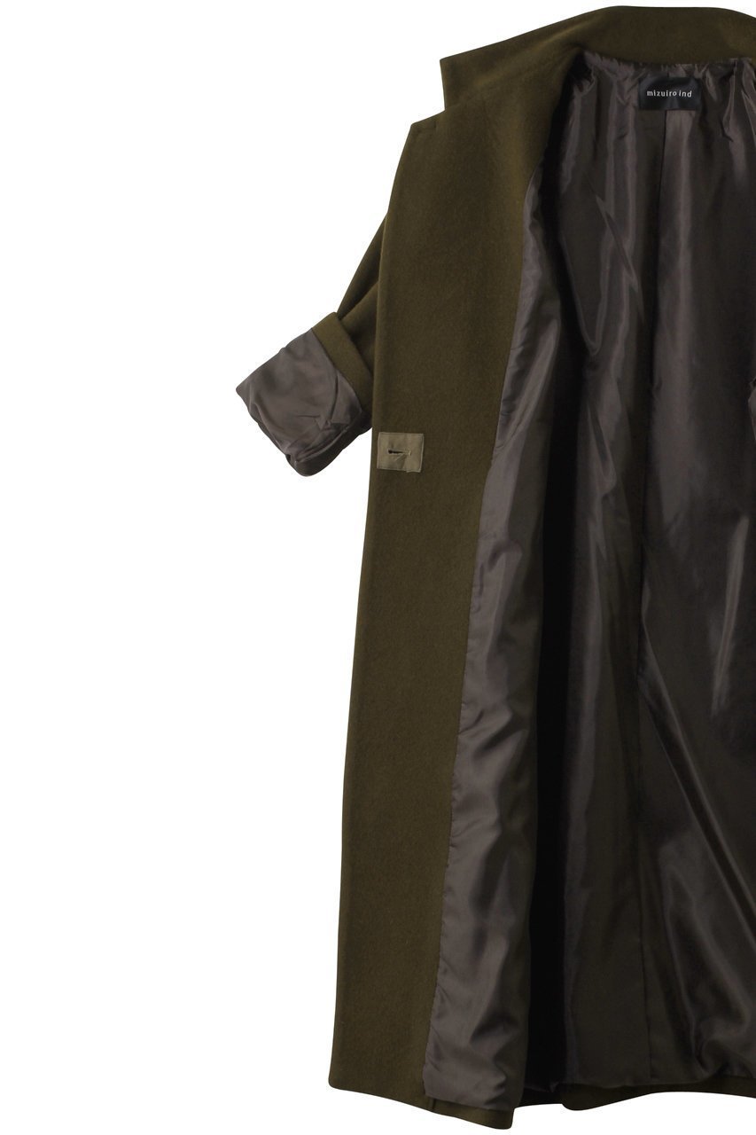 【ミズイロ インド/mizuiro ind】のwool blend stand collar CT コート 人気、トレンドファッション・服の通販 founy(ファニー) 　ファッション　Fashion　レディースファッション　Fashion for Women　アウター　Coat / Outerwear Collection　コート・ロングコート・ピーコート　Long Coats, Peacoats & More　スタンド　Stand Collar, Upright Stand　フロント　Front, Front Design　ロング　Long, Long-Length　人気　Popular, Best Seller　定番　Standard, Basic Item　新作・新入荷　New Arrivals / New In　A/W・秋冬　Autumn/Winter　other-6|ID: prp329100004738887 ipo3291000000034229113
