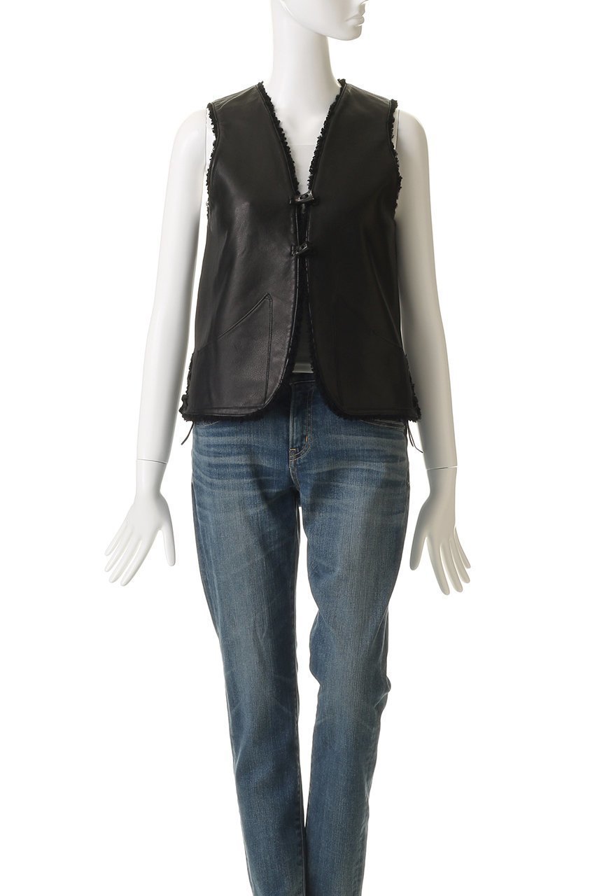 【シシ/sisii】のサウス ウエスタン ベスト ムートン 人気、トレンドファッション・服の通販 founy(ファニー) 　ファッション　Fashion　レディースファッション　Fashion for Women　アウター　Coat / Outerwear Collection　レディースジャケット・軽アウター　Jackets　ウエスタン　Western Style　コンパクト　Compact, Small Size　シンプル　Simple, Minimal　ジャケット　Jacket, Outerwear　スリット　Slit, Slit Detail　ベスト　Vest, Waistcoat　ムートン　Shearling, Mouton　モコモコ　Fuzzy, Fluffy　リボン　Ribbon, Bow　レース　Lace, Lace Fabric　新作・新入荷　New Arrivals / New In　A/W・秋冬　Autumn/Winter　other-6|ID: prp329100004738895 ipo3291000000034229175