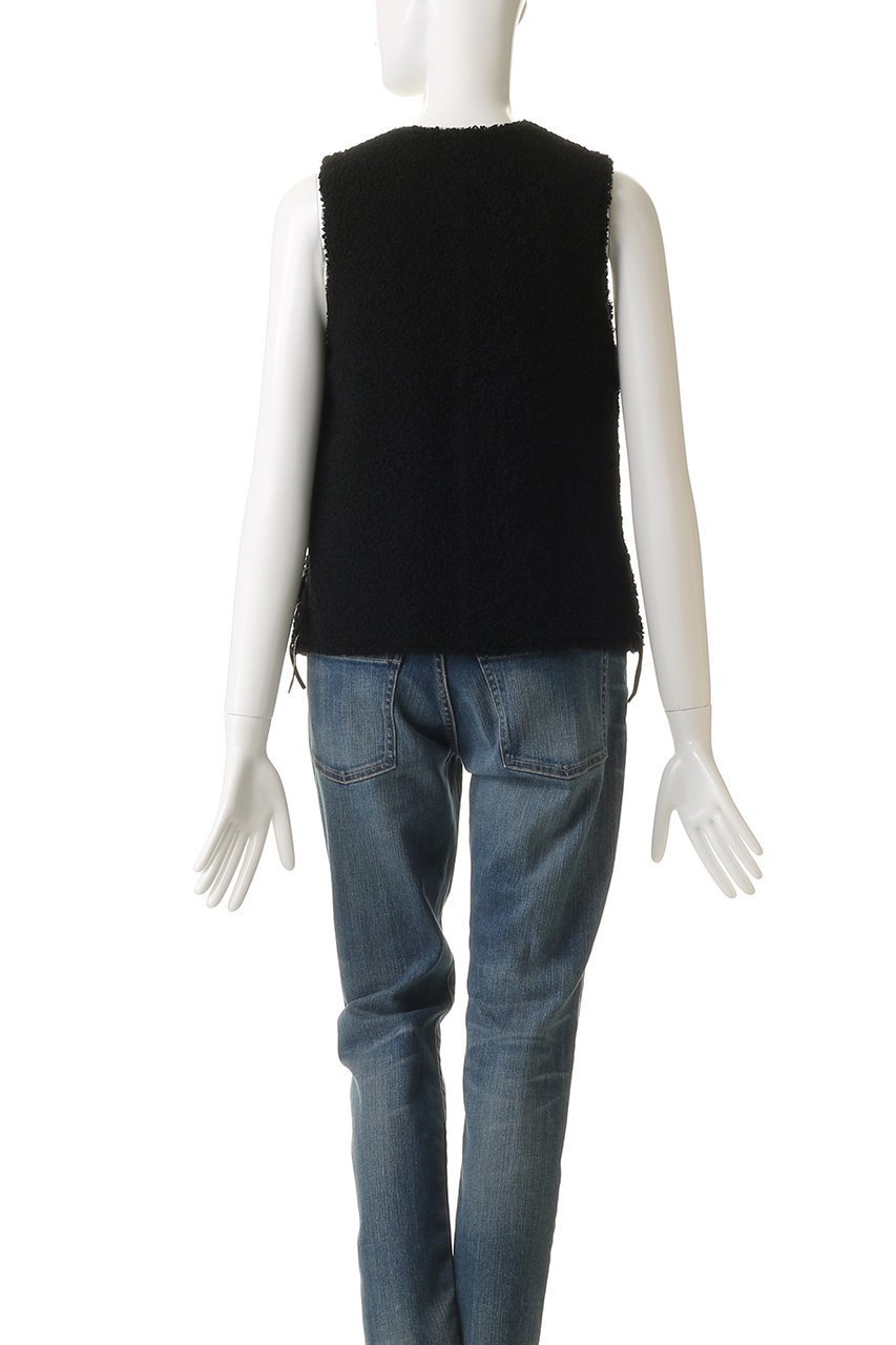 【シシ/sisii】のサウス ウエスタン ベスト ムートン 人気、トレンドファッション・服の通販 founy(ファニー) 　ファッション　Fashion　レディースファッション　Fashion for Women　アウター　Coat / Outerwear Collection　レディースジャケット・軽アウター　Jackets　ウエスタン　Western Style　コンパクト　Compact, Small Size　シンプル　Simple, Minimal　ジャケット　Jacket, Outerwear　スリット　Slit, Slit Detail　ベスト　Vest, Waistcoat　ムートン　Shearling, Mouton　モコモコ　Fuzzy, Fluffy　リボン　Ribbon, Bow　レース　Lace, Lace Fabric　A/W・秋冬　Autumn/Winter　other-4|ID: prp329100004738895 ipo3291000000036136604