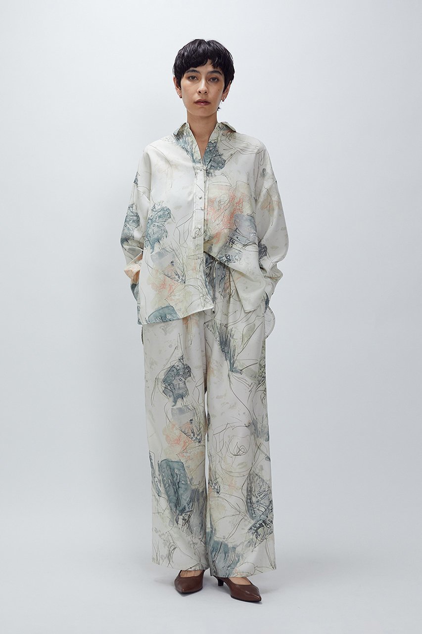 【プルミエ アロンディスモン/1er Arrondissement】のアートプリントパンツ 人気、トレンドファッション・服の通販 founy(ファニー) ファッション Fashion レディースファッション Fashion for Women パンツ Pants & Trousers おすすめ Recommended / Our Picks プリント Print, Printed Pattern ロング Long, Long-Length other-8|ID: prp329100004738923 ipo3291000000034463495