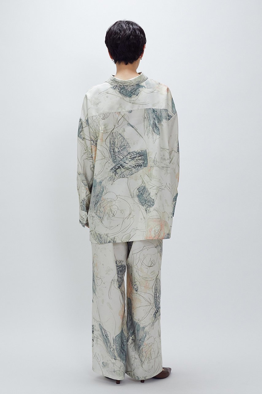 【プルミエ アロンディスモン/1er Arrondissement】のアートプリントシャツ 人気、トレンドファッション・服の通販 founy(ファニー) ファッション Fashion レディースファッション Fashion for Women トップス・カットソー Cut & Sew Tops シャツ・ブラウス・オフィスカジュアル Elegant Blouses & Button-Ups インナー Innerwear スタンダード Standard, Basic スリーブ Sleeve, Long Sleeve / Short Sleeve プリント Print, Printed Pattern ロング Long, Long-Length other-8|ID: prp329100004738925 ipo3291000000035493945