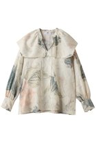 【プルミエ アロンディスモン/1er Arrondissement】のアートプリントスクエアカラーブラウス 人気、トレンドファッション・服の通販 founy(ファニー) ファッション Fashion レディースファッション Fashion for Women トップス・カットソー Cut & Sew Tops シャツ・ブラウス・オフィスカジュアル Elegant Blouses & Button-Ups シンプル Simple, Minimal スカーフ Scarf, Neckwear スクエア Square, Square Shape スリーブ Sleeve, Long Sleeve / Short Sleeve プリント Print, Printed Pattern ロング Long, Long-Length A/W・秋冬 Autumn/Winter thumbnail オフホワイト|ID: prp329100004738926 ipo3291000000036136643