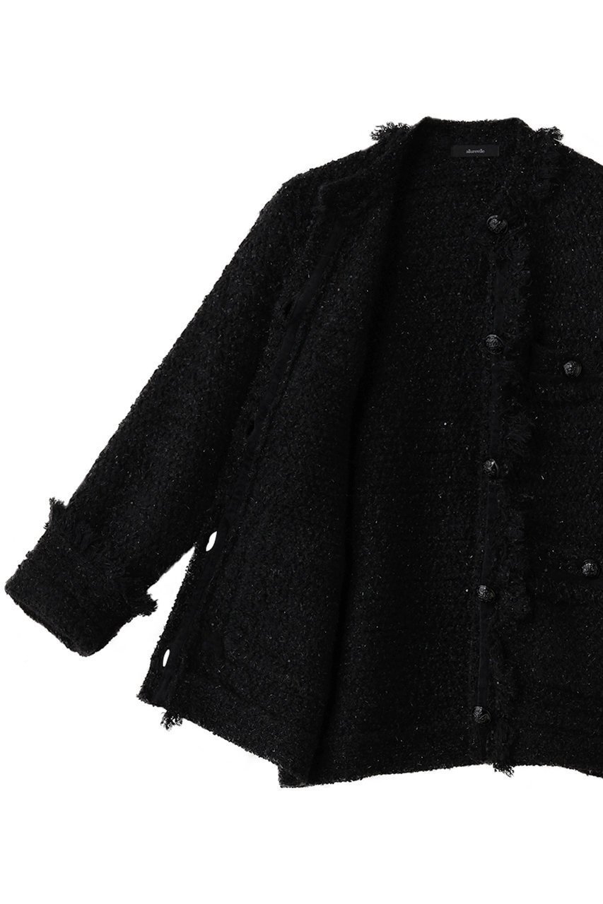 【アルアバイル/allureville】のスパンコールJQニットジャケット 人気、トレンドファッション・服の通販 founy(ファニー) 　ファッション　Fashion　レディースファッション　Fashion for Women　アウター　Coat / Outerwear Collection　レディースジャケット・軽アウター　Jackets　エレガント 上品　Elegant　ジャカード／ジャガード　Jacquard, Woven Pattern　ジャケット　Jacket, Outerwear　スパンコール　Sequins, Sequin Embellishment　スリーブ　Sleeve, Long Sleeve / Short Sleeve　フリンジ　Fringe, Tassel　ロング　Long, Long-Length　新作・新入荷　New Arrivals / New In　A/W・秋冬　Autumn/Winter　other-6|ID: prp329100004738931 ipo3291000000034229437