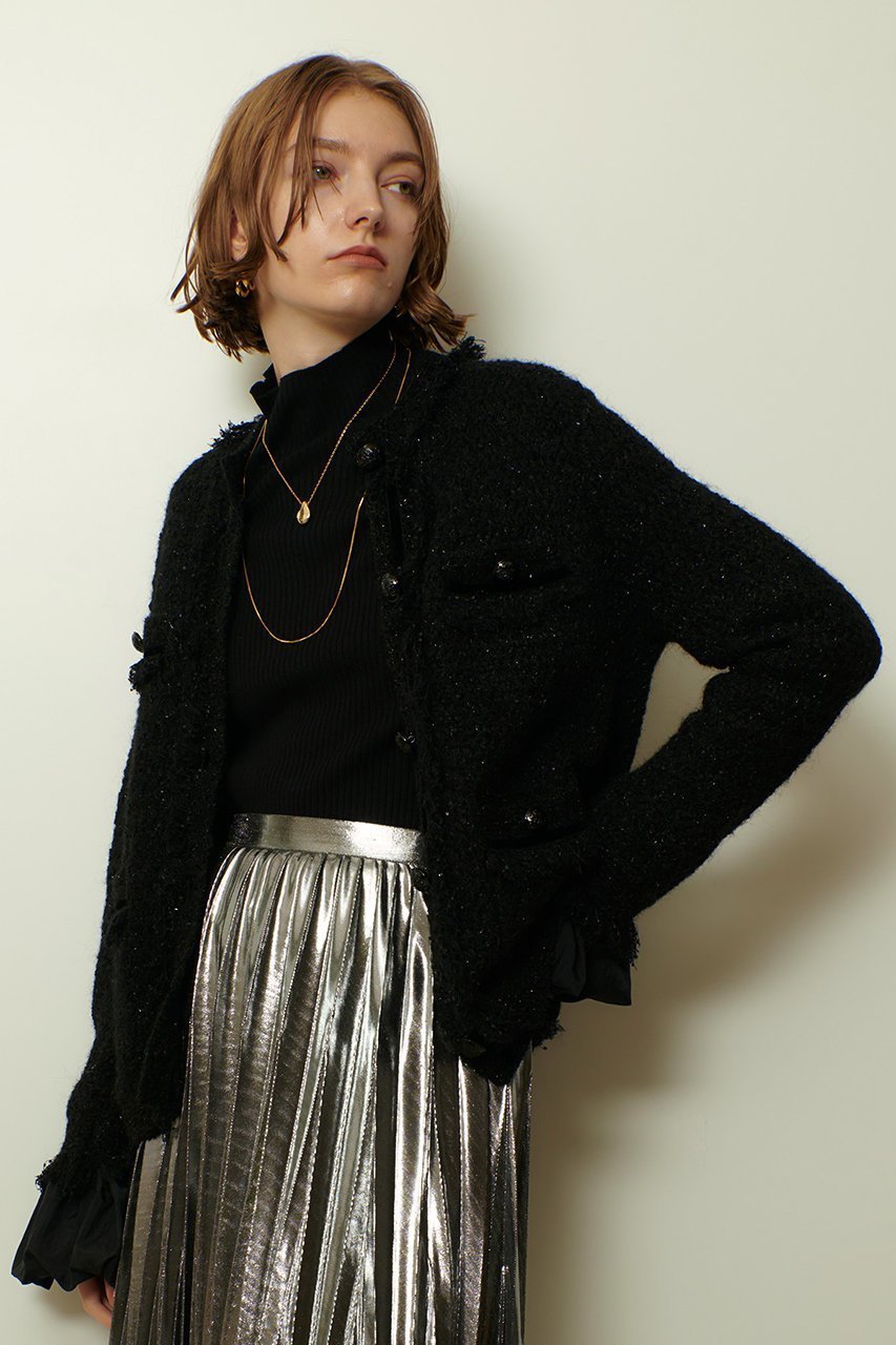 【アルアバイル/allureville】のスパンコールJQニットジャケット 人気、トレンドファッション・服の通販 founy(ファニー) 　ファッション　Fashion　レディースファッション　Fashion for Women　アウター　Coat / Outerwear Collection　レディースジャケット・軽アウター　Jackets　エレガント 上品　Elegant　ジャカード／ジャガード　Jacquard, Woven Pattern　ジャケット　Jacket, Outerwear　スパンコール　Sequins, Sequin Embellishment　スリーブ　Sleeve, Long Sleeve / Short Sleeve　フリンジ　Fringe, Tassel　ロング　Long, Long-Length　再入荷　Restock / Back in Stock　A/W・秋冬　Autumn/Winter　other-8|ID: prp329100004738931 ipo3291000000034347555