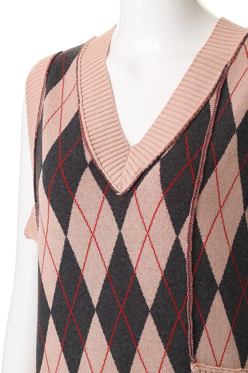 【プランク プロジェクト/PRANK PROJECT】のアーガイルニットベスト / Argyle Knit Vest 人気、トレンドファッション・服の通販 founy(ファニー) 　ファッション　Fashion　レディースファッション　Fashion for Women　トップス・カットソー　Cut & Sew Tops　ニット　Knit Tops & Sweaters　ベスト&ジレ / 重ね着スタイル　Vests & Gilets　カジュアルプルオーバー・ニットトップス　Pullovers & Knit Tops / Casual Pullovers　ジャカード／ジャガード　Jacquard, Woven Pattern　ダブル　Double, Double-Breasted　ベスト　Vest, Waistcoat　other-5|ID: prp329100004738933 ipo3291000000034229453