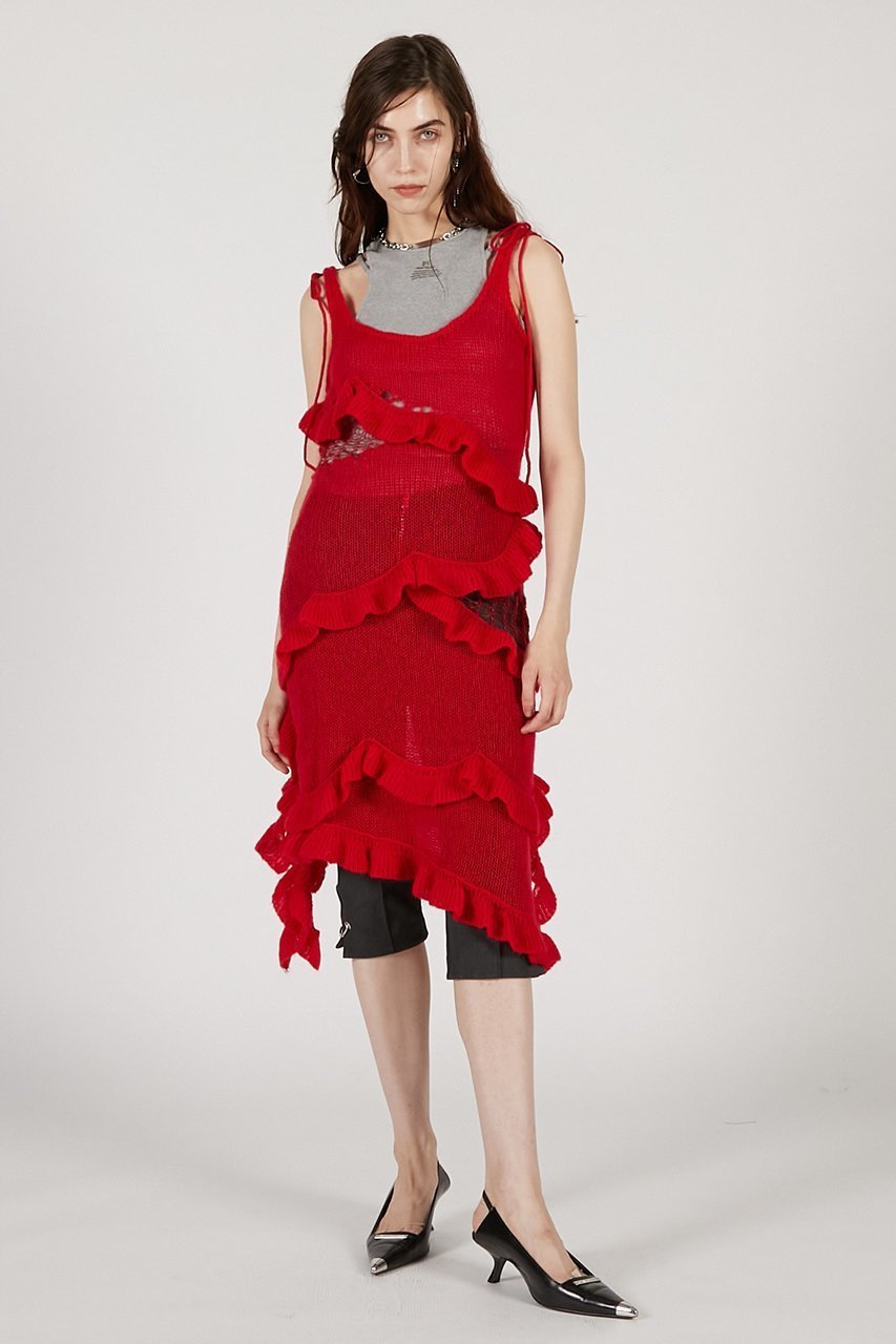 【プランク プロジェクト/PRANK PROJECT】のモヘアワンピース / Mohair One-Piece 人気、トレンドファッション・服の通販 founy(ファニー) 　ファッション　Fashion　レディースファッション　Fashion for Women　ワンピース　Dresses　チュニック　Tunic Tops & Dresses　カットソー　Cut and Sewn Top　キャミソール　Camisole, Spaghetti Strap Top　シアー　Sheer, See-Through　ダメージ　Distressed, Destroyed　チュニック　Tunic, Long Top　デニム　Denim, Jeans Material　フィット　Fit, Slim Fit　フリル　Frill, Ruffle　ロング　Long, Long-Length　other-6|ID: prp329100004738934 ipo3291000000034229465
