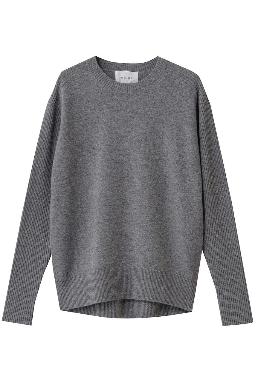 【ベイジ,/BEIGE,】のPOMPE(ポンプ)/ウールカシミヤ配色ラインクルーネックニット インテリア・キッズ・メンズ・レディースファッション・服の通販 founy(ファニー) 　ファッション　Fashion　レディースファッション　Fashion for Women　トップス・カットソー　Cut & Sew Tops　ニット　Knit Tops & Sweaters　カジュアルプルオーバー・ニットトップス　Pullovers & Knit Tops / Casual Pullovers　シンプル　Simple, Minimal　バランス　Balance, Style Balance　ボトム　Bottoms, Lower Wear　新作・新入荷　New Arrivals / New In　Charcoal×Off|ID: prp329100004738937 ipo3291000000034229486
