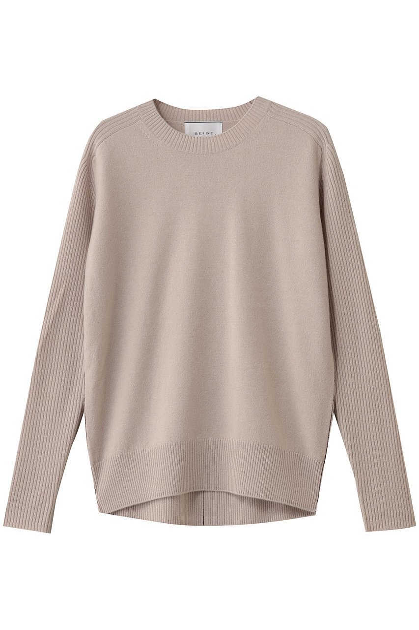 【ベイジ,/BEIGE,】のPOMPE(ポンプ)/ウールカシミヤ配色ラインクルーネックニット インテリア・キッズ・メンズ・レディースファッション・服の通販 founy(ファニー) 　ファッション　Fashion　レディースファッション　Fashion for Women　トップス・カットソー　Cut & Sew Tops　ニット　Knit Tops & Sweaters　カジュアルプルオーバー・ニットトップス　Pullovers & Knit Tops / Casual Pullovers　シンプル　Simple, Minimal　バランス　Balance, Style Balance　ボトム　Bottoms, Lower Wear　新作・新入荷　New Arrivals / New In　Taupe×Bordeaux|ID: prp329100004738937 ipo3291000000034229487