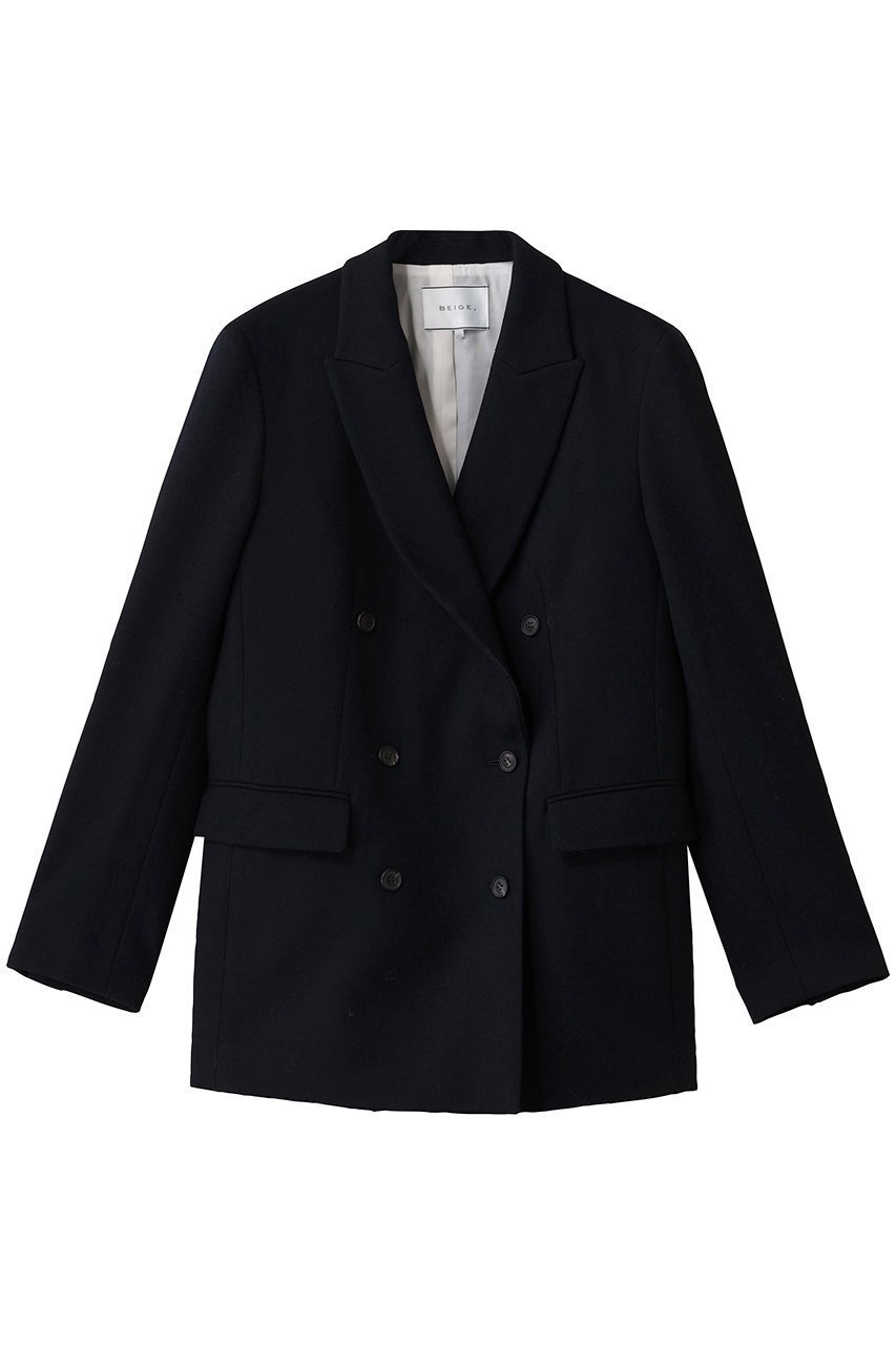 【ベイジ,/BEIGE,】のBUNNELL(バンネル)/ウールダブルブレストジャケット インテリア・キッズ・メンズ・レディースファッション・服の通販 founy(ファニー) 　ファッション　Fashion　レディースファッション　Fashion for Women　アウター　Coat / Outerwear Collection　レディースジャケット・軽アウター　Jackets　オケージョン　Occasion Wear　クール　Cool, Chic　ジャケット　Jacket, Outerwear　ダブル　Double, Double-Breasted　リラックス　Relax, Relaxed Fit　冬　Winter / This Winter　新作・新入荷　New Arrivals / New In　秋　Autumn　Navy|ID: prp329100004738938 ipo3291000000034229497