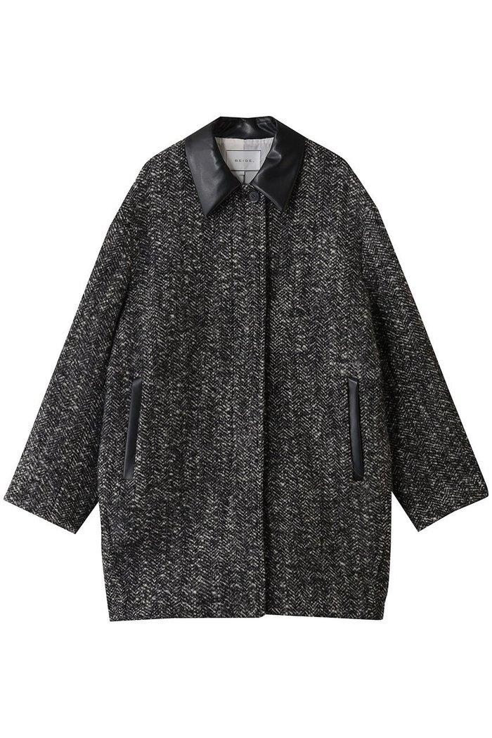 【ベイジ,/BEIGE,】のROBY(ロビー)/フェイクレザーツイードコート インテリア・キッズ・メンズ・レディースファッション・服の通販 founy(ファニー) https://founy.com/ ファッション Fashion レディースファッション Fashion for Women アウター Coat / Outerwear Collection コート・ロングコート・ピーコート Long Coats, Peacoats & More クラシカル Classical, Vintage-Inspired スウェット / スエット Sweatshirt, Sweatwear ツイード Twill, Twill Weave フェイクレザー Faux Leather, PU Leather ポケット Pocket, Pocket Detail ミックス Mix, Mixed Style リュクス Luxury, Elegant, High-End, Chic ロング Long, Long-Length 新作・新入荷 New Arrivals / New In |ID: prp329100004738939 ipo3291000000034229504
