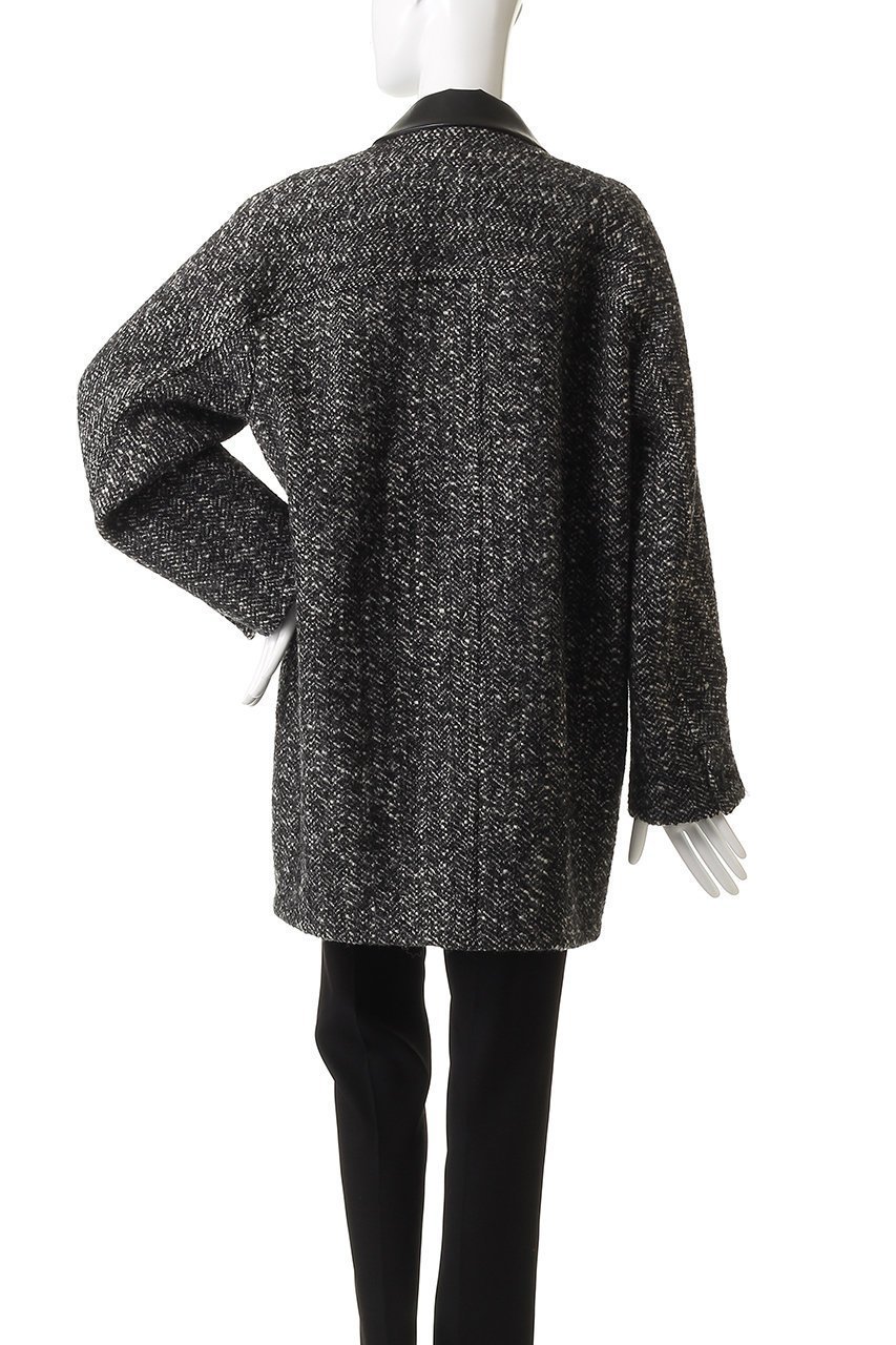 【ベイジ,/BEIGE,】のROBY(ロビー)/フェイクレザーツイードコート 人気、トレンドファッション・服の通販 founy(ファニー) 　ファッション　Fashion　レディースファッション　Fashion for Women　アウター　Coat / Outerwear Collection　コート・ロングコート・ピーコート　Long Coats, Peacoats & More　クラシカル　Classical, Vintage-Inspired　スウェット / スエット　Sweatshirt, Sweatwear　ツイード　Twill, Twill Weave　フェイクレザー　Faux Leather, PU Leather　ポケット　Pocket, Pocket Detail　ミックス　Mix, Mixed Style　リュクス　Luxury, Elegant, High-End, Chic　ロング　Long, Long-Length　other-4|ID: prp329100004738939 ipo3291000000036136673