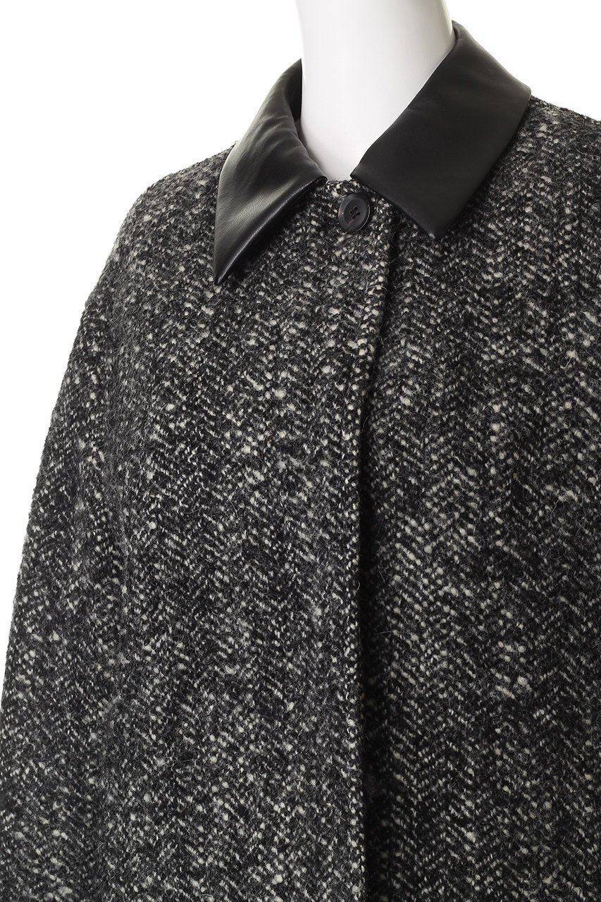 【ベイジ,/BEIGE,】のROBY(ロビー)/フェイクレザーツイードコート 人気、トレンドファッション・服の通販 founy(ファニー) 　ファッション　Fashion　レディースファッション　Fashion for Women　アウター　Coat / Outerwear Collection　コート・ロングコート・ピーコート　Long Coats, Peacoats & More　クラシカル　Classical, Vintage-Inspired　スウェット / スエット　Sweatshirt, Sweatwear　ツイード　Twill, Twill Weave　フェイクレザー　Faux Leather, PU Leather　ポケット　Pocket, Pocket Detail　ミックス　Mix, Mixed Style　リュクス　Luxury, Elegant, High-End, Chic　ロング　Long, Long-Length　other-5|ID: prp329100004738939 ipo3291000000036136674