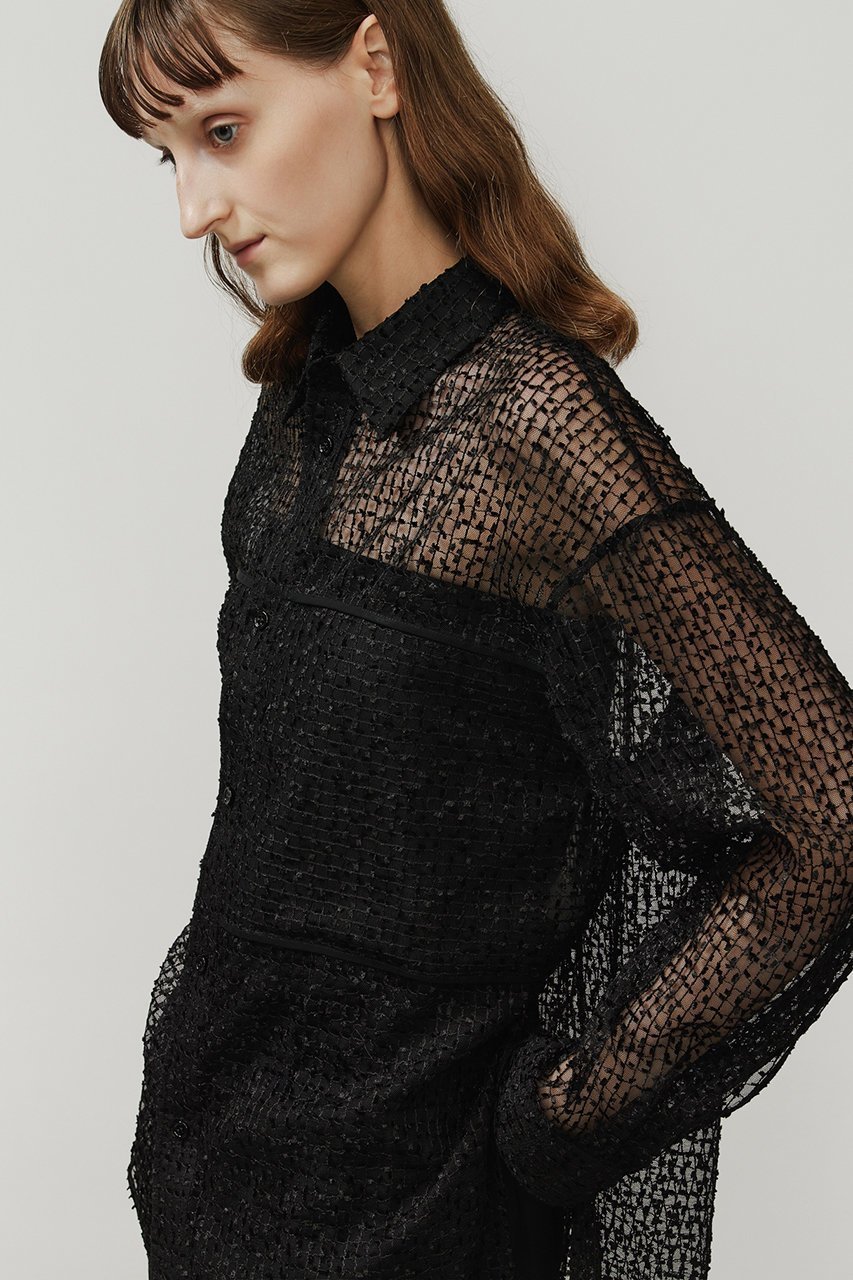 【デパリエ/DEPAREILLE】のチュールエンブロイダリーシャツ 人気、トレンドファッション・服の通販 founy(ファニー) 　ファッション　Fashion　レディースファッション　Fashion for Women　トップス・カットソー　Cut & Sew Tops　シャツ・ブラウス・オフィスカジュアル　Elegant Blouses & Button-Ups　エンブロイダリー　Embroidery Design　スリーブ　Sleeve, Long Sleeve / Short Sleeve　チュール　Tulip, Tulip Motif　ボトム　Bottoms, Lower Wear　ロング　Long, Long-Length　other-6|ID: prp329100004738945 ipo3291000000034526115