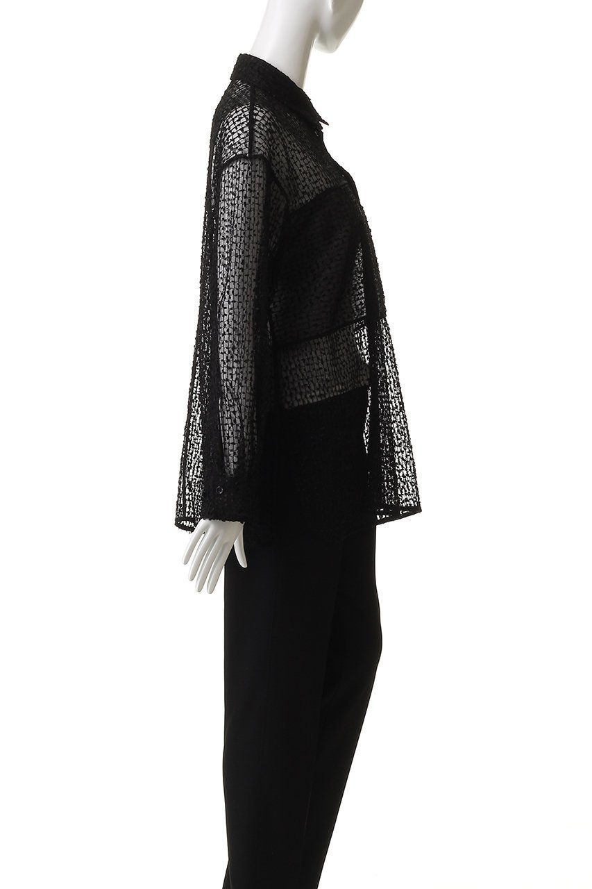 【デパリエ/DEPAREILLE】のチュールエンブロイダリーシャツ 人気、トレンドファッション・服の通販 founy(ファニー) 　ファッション　Fashion　レディースファッション　Fashion for Women　トップス・カットソー　Cut & Sew Tops　シャツ・ブラウス・オフィスカジュアル　Elegant Blouses & Button-Ups　エンブロイダリー　Embroidery Design　スリーブ　Sleeve, Long Sleeve / Short Sleeve　チュール　Tulip, Tulip Motif　ボトム　Bottoms, Lower Wear　ロング　Long, Long-Length　other-3|ID: prp329100004738945 ipo3291000000036041634