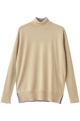 【ベイジ,/BEIGE,】 LA MONNAIE(ラ モネ)/バイカラーウールタートルニット人気、トレンドファッション・服の通販 founy(ファニー) ファッション Fashion レディースファッション Fashion for Women トップス・カットソー Cut & Sew Tops ニット Knit Tops & Sweaters カジュアルプルオーバー・ニットトップス Pullovers & Knit Tops / Casual Pullovers スリット Slit, Slit Detail タートル Turtleneck, Turtle Collar バランス Balance, Style Balance ロング Long, Long-Length 冬 Winter / This Winter 新作・新入荷 New Arrivals / New In |ID:prp329100004738954