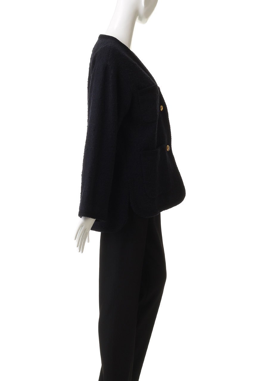 【コルピエロ/Col Pierrot】の【ELLE SHOP限定】ノーカラーツィードジャケット 人気、トレンドファッション・服の通販 founy(ファニー) 　ファッション　Fashion　レディースファッション　Fashion for Women　アウター　Coat / Outerwear Collection　レディースジャケット・軽アウター　Jackets　アンティーク　Antique-Inspired　クラシカル　Classical, Vintage-Inspired　ジャケット　Jacket, Outerwear　スリット　Slit, Slit Detail　ツイード　Twill, Twill Weave　バランス　Balance, Style Balance　ブレード　Braid, Decorative Trim　再入荷　Restock / Back in Stock　other-3|ID: prp329100004739941 ipo3291000000036072313