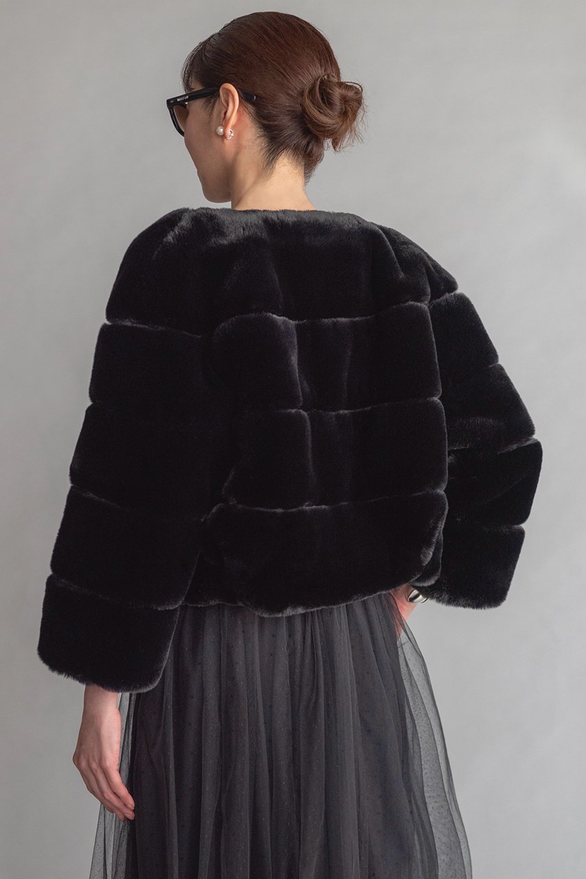 【デイジーリン/DAISY LIN】のLove Fur Jacket “Black Princess” 人気、トレンドファッション・服の通販 founy(ファニー) 　ファッション　Fashion　レディースファッション　Fashion for Women　アウター　Coat / Outerwear Collection　レディースジャケット・軽アウター　Jackets　インナー　Innerwear　洗える　Machine Washable　サテン　Satin, Glossy Fabric　ショート　Short, Short Length　シルク　Silk, 100% Silk　ジャケット　Jacket, Outerwear　ストレッチ　Stretch, Stretchy Fabric　なめらか　Smooth, Silky Texture　バランス　Balance, Style Balance　ポケット　Pocket, Pocket Detail　防寒　Cold Protection, Winter-Ready　モダン　Modern, Contemporary　ラグジュアリー　Luxury, Elegant　リアル　Real, Realistic　レース　Lace, Lace Fabric　ワイド　Wide, Wide Fit　冬　Winter / This Winter　other-4|ID: prp329100004739948 ipo3291000000035835461