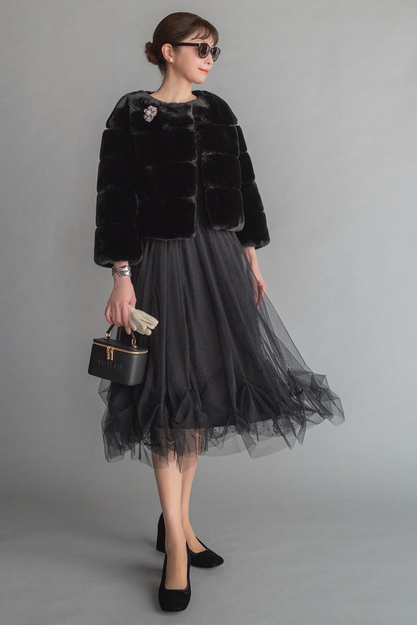 【デイジーリン/DAISY LIN】のLove Fur Jacket “Black Princess” 人気、トレンドファッション・服の通販 founy(ファニー) 　ファッション　Fashion　レディースファッション　Fashion for Women　アウター　Coat / Outerwear Collection　レディースジャケット・軽アウター　Jackets　インナー　Innerwear　洗える　Machine Washable　サテン　Satin, Glossy Fabric　ショート　Short, Short Length　シルク　Silk, 100% Silk　ジャケット　Jacket, Outerwear　ストレッチ　Stretch, Stretchy Fabric　なめらか　Smooth, Silky Texture　バランス　Balance, Style Balance　ポケット　Pocket, Pocket Detail　防寒　Cold Protection, Winter-Ready　モダン　Modern, Contemporary　ラグジュアリー　Luxury, Elegant　リアル　Real, Realistic　レース　Lace, Lace Fabric　ワイド　Wide, Wide Fit　冬　Winter / This Winter　other-6|ID: prp329100004739948 ipo3291000000035835465