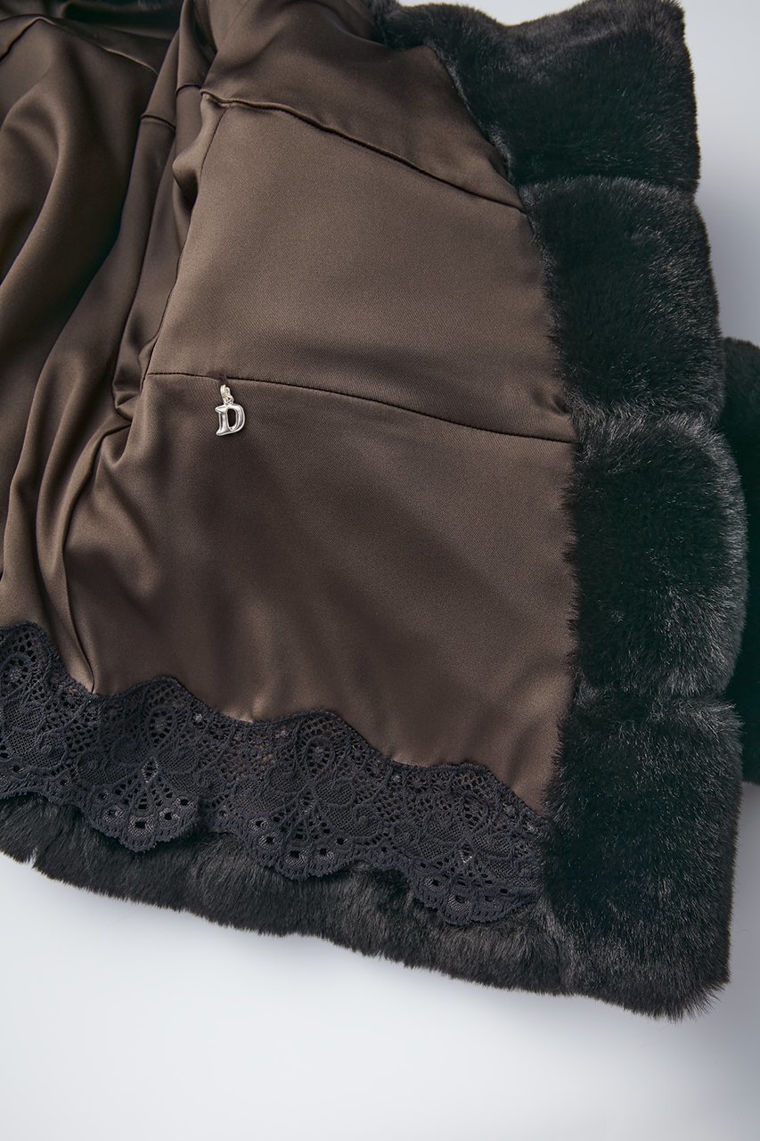【デイジーリン/DAISY LIN】のLove Fur Jacket “Black Princess” 人気、トレンドファッション・服の通販 founy(ファニー) 　ファッション　Fashion　レディースファッション　Fashion for Women　アウター　Coat / Outerwear Collection　レディースジャケット・軽アウター　Jackets　インナー　Innerwear　洗える　Machine Washable　サテン　Satin, Glossy Fabric　ショート　Short, Short Length　シルク　Silk, 100% Silk　ジャケット　Jacket, Outerwear　ストレッチ　Stretch, Stretchy Fabric　なめらか　Smooth, Silky Texture　バランス　Balance, Style Balance　ポケット　Pocket, Pocket Detail　防寒　Cold Protection, Winter-Ready　モダン　Modern, Contemporary　ラグジュアリー　Luxury, Elegant　リアル　Real, Realistic　レース　Lace, Lace Fabric　ワイド　Wide, Wide Fit　冬　Winter / This Winter　other-3|ID: prp329100004739948 ipo3291000000036566678
