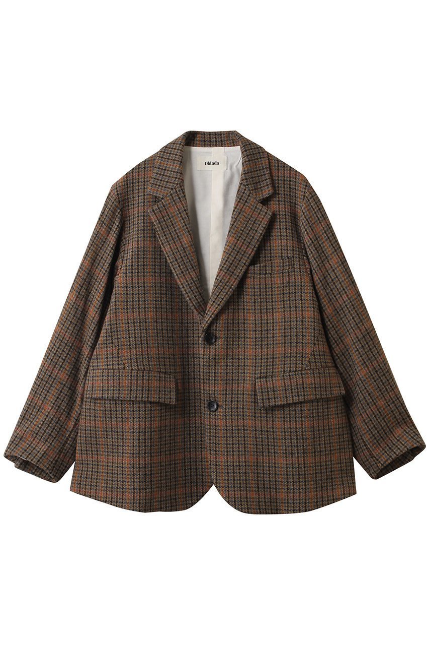 【オブラダ/Oblada】のUNCONSTRUCTION ジャケット(GUN CLUB CH) インテリア・キッズ・メンズ・レディースファッション・服の通販 founy(ファニー) 　ファッション　Fashion　レディースファッション　Fashion for Women　アウター　Coat / Outerwear Collection　レディースジャケット・軽アウター　Jackets　シンプル　Simple, Minimal　ジャケット　Jacket, Outerwear　スラックス　Slacks, Dress Pants　チェック　Check, Plaid, Tartan　デニム　Denim, Jeans Material　マニッシュ　Mannish, Boyish　モダン　Modern, Contemporary　エレガント 上品　Elegant　新作・新入荷　New Arrivals / New In　チェック|ID: prp329100004739950 ipo3291000000034240716