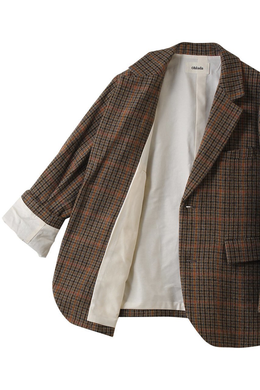 【オブラダ/Oblada】のUNCONSTRUCTION ジャケット(GUN CLUB CH) 人気、トレンドファッション・服の通販 founy(ファニー) 　ファッション　Fashion　レディースファッション　Fashion for Women　アウター　Coat / Outerwear Collection　レディースジャケット・軽アウター　Jackets　シンプル　Simple, Minimal　ジャケット　Jacket, Outerwear　スラックス　Slacks, Dress Pants　チェック　Check, Plaid, Tartan　デニム　Denim, Jeans Material　マニッシュ　Mannish, Boyish　モダン　Modern, Contemporary　エレガント 上品　Elegant　新作・新入荷　New Arrivals / New In　other-6|ID: prp329100004739950 ipo3291000000034240721