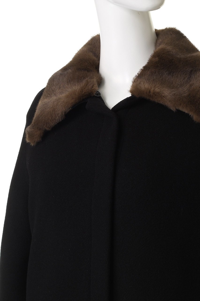 【ヌメロ ヴェントゥーノ/N°21】のフェイクファーカラーショートコート 人気、トレンドファッション・服の通販 founy(ファニー) 　ファッション　Fashion　レディースファッション　Fashion for Women　アウター　Coat / Outerwear Collection　コート・ロングコート・ピーコート　Long Coats, Peacoats & More　エレガント 上品　Elegant　ショート　Short, Short Length　スリーブ　Sleeve, Long Sleeve / Short Sleeve　ロング　Long, Long-Length　新作・新入荷　New Arrivals / New In　A/W・秋冬　Autumn/Winter　other-5|ID: prp329100004739961 ipo3291000000034240808