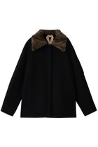 【ヌメロ ヴェントゥーノ/N°21】のフェイクファーカラーショートコート ブラック|ID: prp329100004739961 ipo3291000000035716664