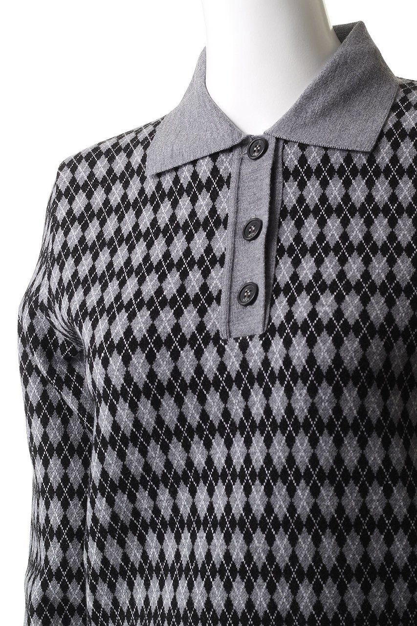 【ヌメロ ヴェントゥーノ/N°21】のアーガイル ポロ ニットトップス 人気、トレンドファッション・服の通販 founy(ファニー) ファッション Fashion レディースファッション Fashion for Women トップス・カットソー Cut & Sew Tops ニット Knit Tops & Sweaters カジュアルプルオーバー・ニットトップス Pullovers & Knit Tops / Casual Pullovers おすすめ Recommended / Our Picks ウォーム Warm Fabric スリーブ Sleeve, Long Sleeve / Short Sleeve ロング Long, Long-Length ワイド Wide, Wide Fit A/W・秋冬 Autumn/Winter other-5|ID: prp329100004739964 ipo3291000000035716684