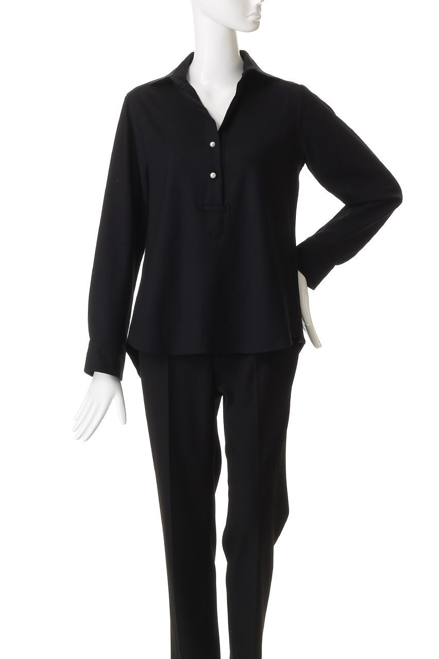 【マルティニーク/martinique】の《定番》サキソニーパールスキッパー 人気、トレンドファッション・服の通販 founy(ファニー) ファッション Fashion レディースファッション Fashion for Women トップス・カットソー Cut & Sew Tops シャツ・ブラウス・オフィスカジュアル Elegant Blouses & Button-Ups スキッパー Skipper, Open Collar スリーブ Sleeve, Long Sleeve / Short Sleeve パール Pearl, Pearl Accent ロング Long, Long-Length エレガント 上品 Elegant 定番 Standard, Basic Item other-2|ID: prp329100004739986 ipo3291000000035972120