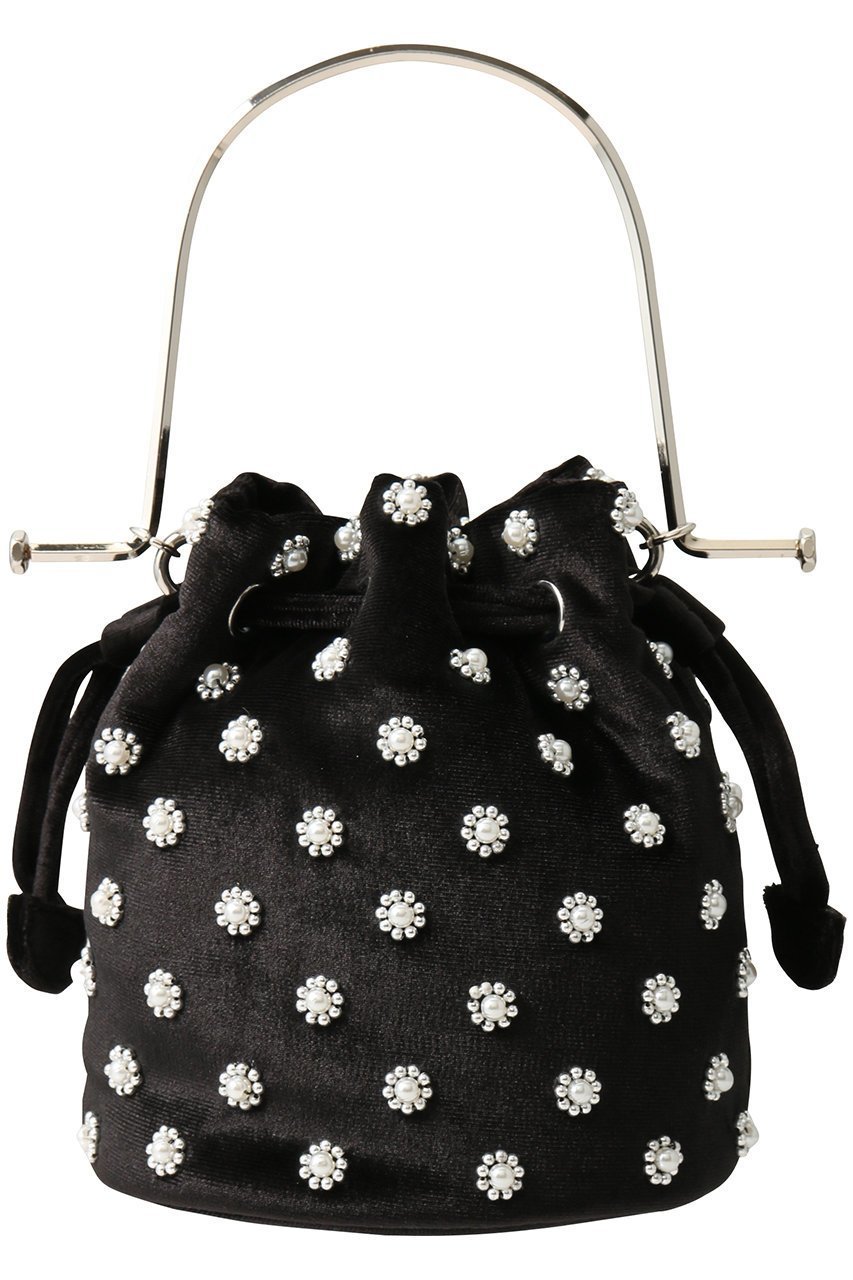 【アルアバイル/allureville】の【Loulou Willoughby】パール刺繍ベロア巾着バッグ 人気、トレンドファッション・服の通販 founy(ファニー) 　ファッション　Fashion　レディースファッション　Fashion for Women　トップス・カットソー　Cut & Sew Tops　ベロアトップス　Velour Tops / Velvet-Look Items　バッグ　Bags　エレガント 上品　Elegant　パール　Pearl, Pearl Accent　フラワー　Flower, Floral　ベロア　Velour, Soft Velvet　ホリデーシーズン　Holiday Season　メタル　Metal, Metal Parts　モチーフ　Motif, Design Theme　リュクス　Luxury, Elegant, High-End, Chic　巾着　Drawstring Bag, Kinchaku　A/W・秋冬　Autumn/Winter　other-3|ID: prp329100004739989 ipo3291000000036072480