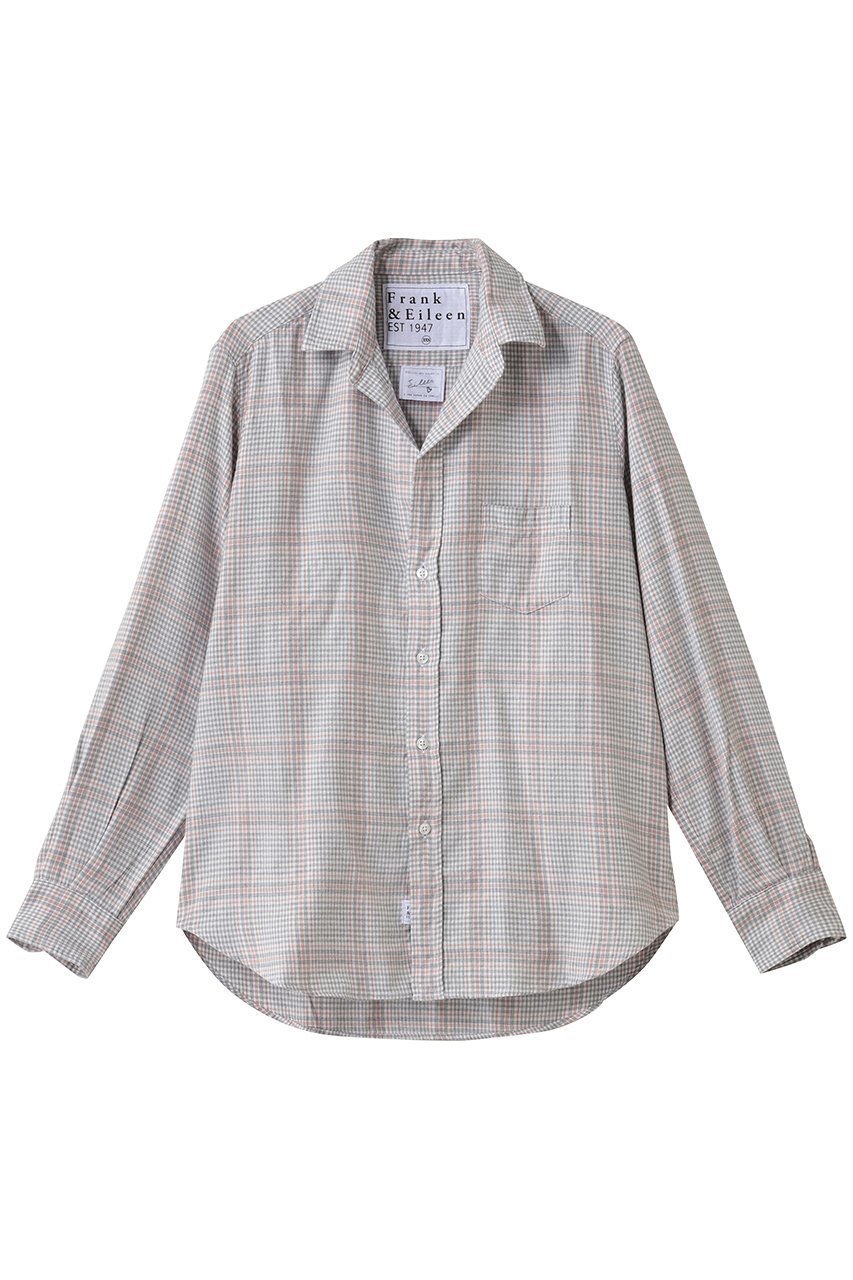 【フランク&アイリーン/Frank&Eileen】のEILEEN イタリアンコットン グレー ギンガムチェック シャツ 人気、トレンドファッション・服の通販 founy(ファニー) 　ファッション　Fashion　レディースファッション　Fashion for Women　トップス・カットソー　Cut & Sew Tops　シャツ・ブラウス・オフィスカジュアル　Elegant Blouses & Button-Ups　ギンガム　Gingham, Gingham Fabric　スリーブ　Sleeve, Long Sleeve / Short Sleeve　チェック　Check, Plaid, Tartan　ロング　Long, Long-Length　エレガント 上品　Elegant　新作・新入荷　New Arrivals / New In　 other-1|ID: prp329100004739996 ipo3291000000034241091