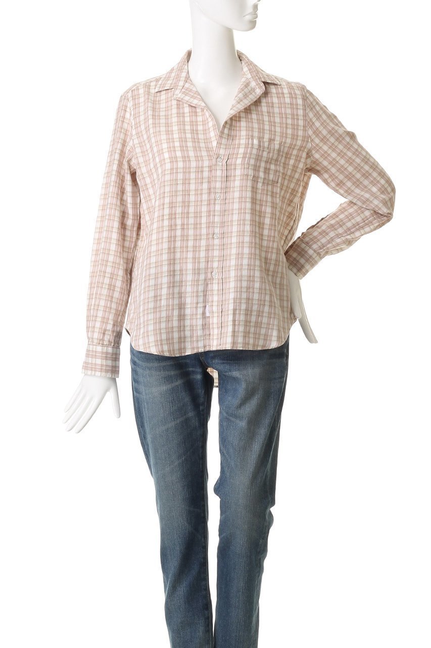 【フランク&アイリーン/Frank&Eileen】のEILEEN イタリアンコットン ピンク チェック シャツ 人気、トレンドファッション・服の通販 founy(ファニー) 　ファッション　Fashion　レディースファッション　Fashion for Women　トップス・カットソー　Cut & Sew Tops　シャツ・ブラウス・オフィスカジュアル　Elegant Blouses & Button-Ups　スリーブ　Sleeve, Long Sleeve / Short Sleeve　チェック　Check, Plaid, Tartan　ロング　Long, Long-Length　新作・新入荷　New Arrivals / New In　other-2|ID: prp329100004739998 ipo3291000000034241110