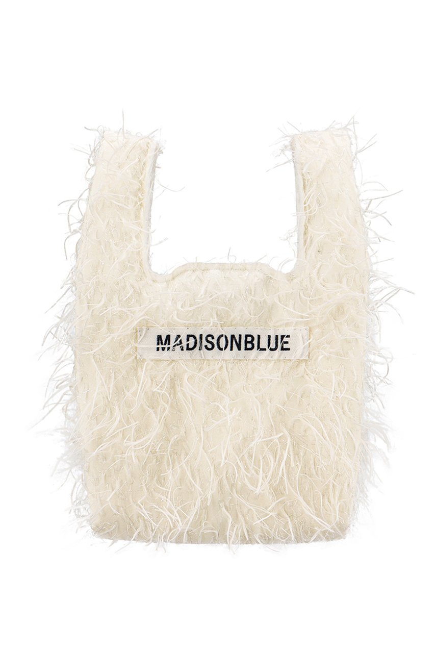 【マディソンブルー/MADISONBLUE】のSHOP BAG S EYELASH ショップバッグ 人気、トレンドファッション・服の通販 founy(ファニー) 　ファッション　Fashion　レディースファッション　Fashion for Women　バッグ　Bags　シャイニー　Shiny, Glossy Finish　ジャカード／ジャガード　Jacquard, Woven Pattern　フェザー　Feather, Feather Detail　フランス　France, French　フリンジ　Fringe, Tassel　エレガント 上品　Elegant　新作・新入荷　New Arrivals / New In　 other-1|ID: prp329100004740001 ipo3291000000034241135