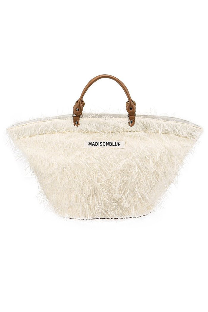 【マディソンブルー/MADISONBLUE】のBIG TOTE BAG EYELASH ビッグトートバッグ インテリア・キッズ・メンズ・レディースファッション・服の通販 founy(ファニー) https://founy.com/ ファッション Fashion レディースファッション Fashion for Women バッグ Bags シャイニー Shiny, Glossy Finish ジャカード／ジャガード Jacquard, Woven Pattern フェザー Feather, Feather Detail フォルム Silhouette, Form フランス France, French フリンジ Fringe, Tassel エレガント 上品 Elegant 新作・新入荷 New Arrivals / New In |ID: prp329100004740003 ipo3291000000034241142