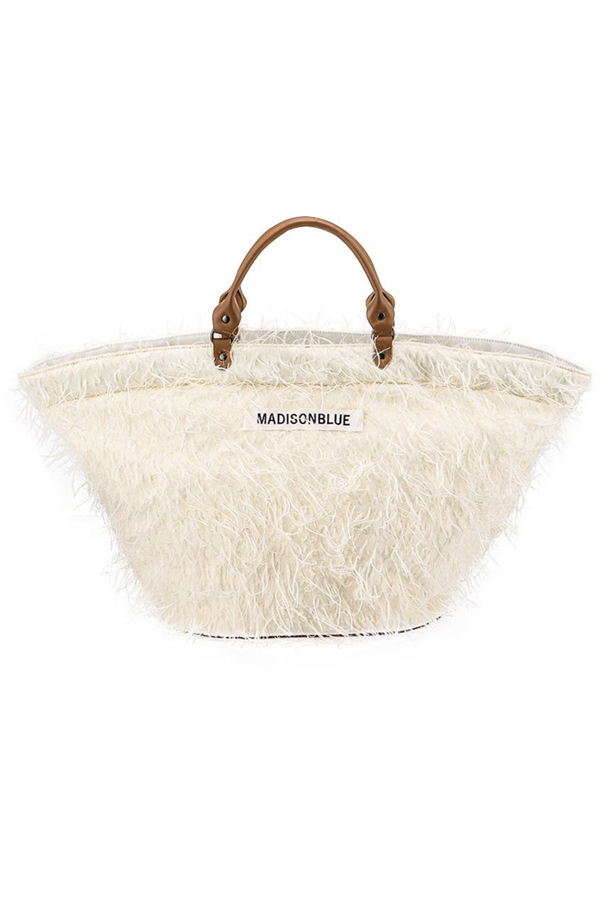 【マディソンブルー/MADISONBLUE】のBIG TOTE BAG EYELASH ビッグトートバッグ 人気、トレンドファッション・服の通販 founy(ファニー) 　ファッション　Fashion　レディースファッション　Fashion for Women　バッグ　Bags　シャイニー　Shiny, Glossy Finish　ジャカード／ジャガード　Jacquard, Woven Pattern　フェザー　Feather, Feather Detail　フォルム　Silhouette, Form　フランス　France, French　フリンジ　Fringe, Tassel　エレガント 上品　Elegant　新作・新入荷　New Arrivals / New In　 other-1|ID: prp329100004740003 ipo3291000000034241142