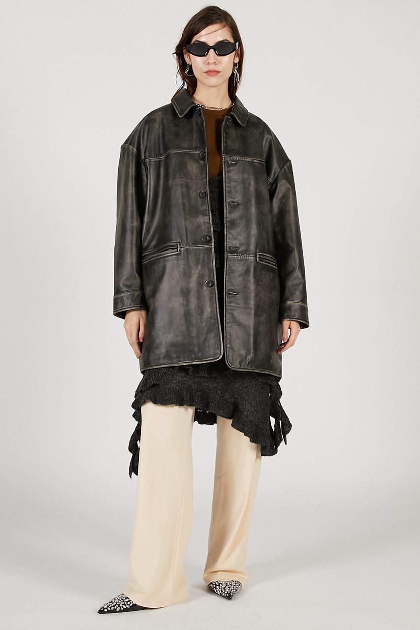 【プランク プロジェクト/PRANK PROJECT】のパディングレザーカーコート / Padded Leather Car Coat 人気、トレンドファッション・服の通販 founy(ファニー) 　ファッション　Fashion　レディースファッション　Fashion for Women　アウター　Coat / Outerwear Collection　コート・ロングコート・ピーコート　Long Coats, Peacoats & More　ショート　Short, Short Length　スリーブ　Sleeve, Long Sleeve / Short Sleeve　ロング　Long, Long-Length　A/W・秋冬　Autumn/Winter　other-8|ID: prp329100004740013 ipo3291000000035716856