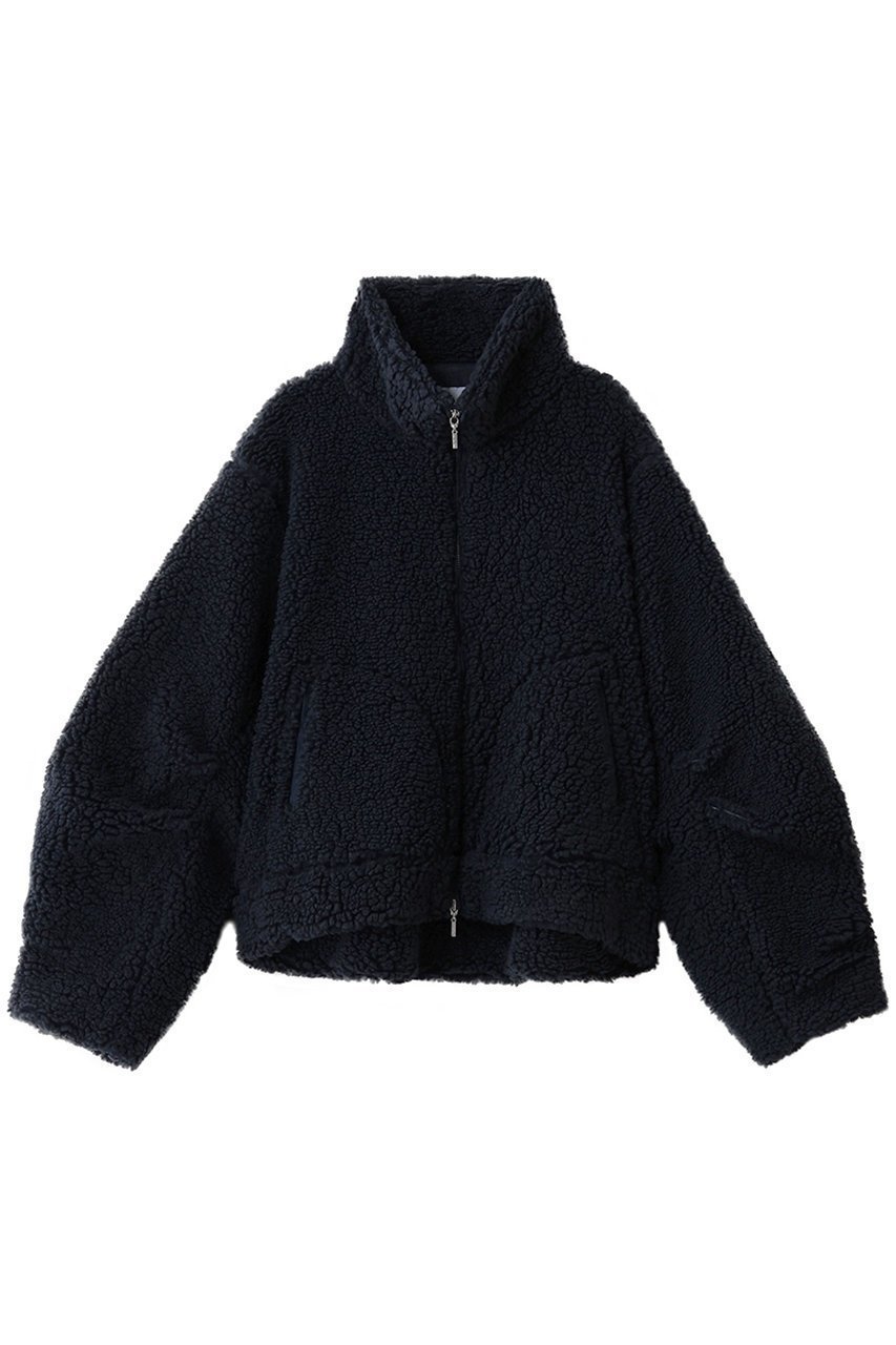 【スリー ドッツ/three dots】のエコペルボア ボンバージャケット インテリア・キッズ・メンズ・レディースファッション・服の通販 founy(ファニー) 　ファッション　Fashion　レディースファッション　Fashion for Women　アウター　Coat / Outerwear Collection　レディースジャケット・軽アウター　Jackets　エアリー　Airy Texture　ジャケット　Jacket, Outerwear　ラグジュアリー　Luxury, Elegant　リラックス　Relax, Relaxed Fit　新作・新入荷　New Arrivals / New In　軽量　Lightweight, Ultra Light　ネイビー|ID: prp329100004740020 ipo3291000000034241272