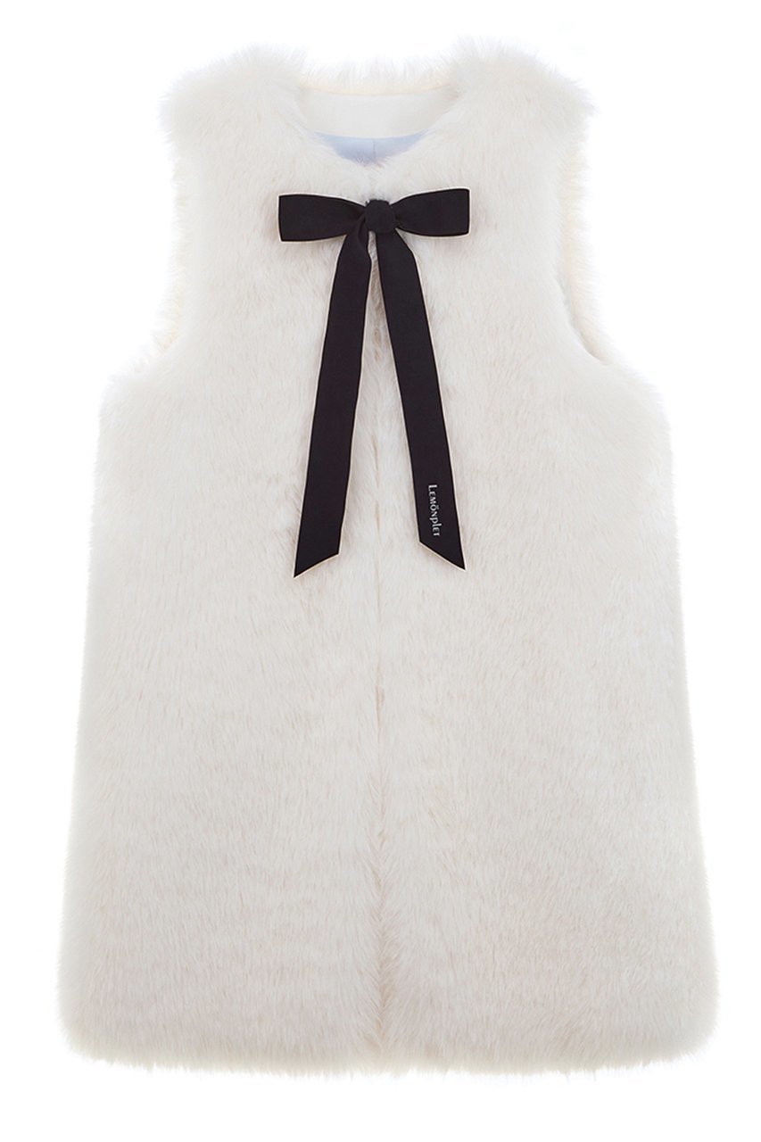 【レモンプレット/Lemonplet】のBLANCHE MEDIUM VEST 人気、トレンドファッション・服の通販 founy(ファニー) 　ファッション　Fashion　レディースファッション　Fashion for Women　アウター　Coat / Outerwear Collection　レディースジャケット・軽アウター　Jackets　ジャケット　Jacket, Outerwear　スタイリッシュ　Stylish, Fashionable　スリット　Slit, Slit Detail　フェミニン　Feminine, Girly　フロント　Front, Front Design　ベスト　Vest, Waistcoat　ポケット　Pocket, Pocket Detail　リボン　Ribbon, Bow　ロング　Long, Long-Length　 other-1|ID: prp329100004740043 ipo3291000000036072661