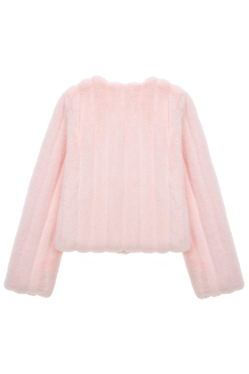 【レモンプレット/Lemonplet】のFAUX FUR JUE SHORT JACKET 人気、トレンドファッション・服の通販 founy(ファニー) 　ファッション　Fashion　レディースファッション　Fashion for Women　アウター　Coat / Outerwear Collection　レディースジャケット・軽アウター　Jackets　ショート　Short, Short Length　シンプル　Simple, Minimal　ジャケット　Jacket, Outerwear　ストライプ　Stripe, Striped Pattern　スリム　Slim, Slim Fit　フェイクファー　Faux Fur, Imitation Fur　フォーマル　Formal, Dressy　other-2|ID: prp329100004740045 ipo3291000000036802513