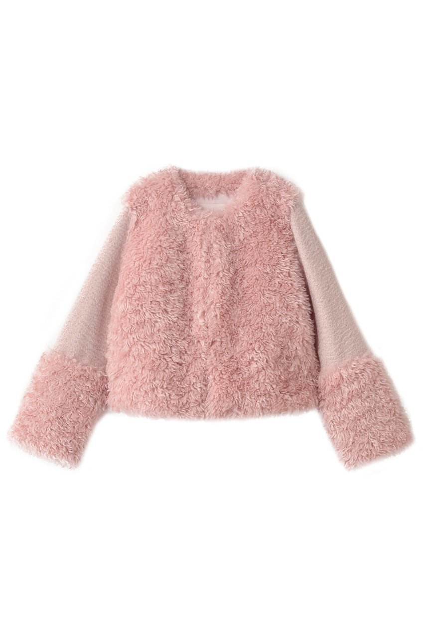 【レモンプレット/Lemonplet】のFAUX FUR FURRY JACKET インテリア・キッズ・メンズ・レディースファッション・服の通販 founy(ファニー) 　ファッション　Fashion　レディースファッション　Fashion for Women　アウター　Coat / Outerwear Collection　レディースジャケット・軽アウター　Jackets　ジャケット　Jacket, Outerwear　フロント　Front, Front Design　ポケット　Pocket, Pocket Detail　再入荷　Restock / Back in Stock　A/W・秋冬　Autumn/Winter　ピンク|ID: prp329100004740047 ipo3291000000034255747
