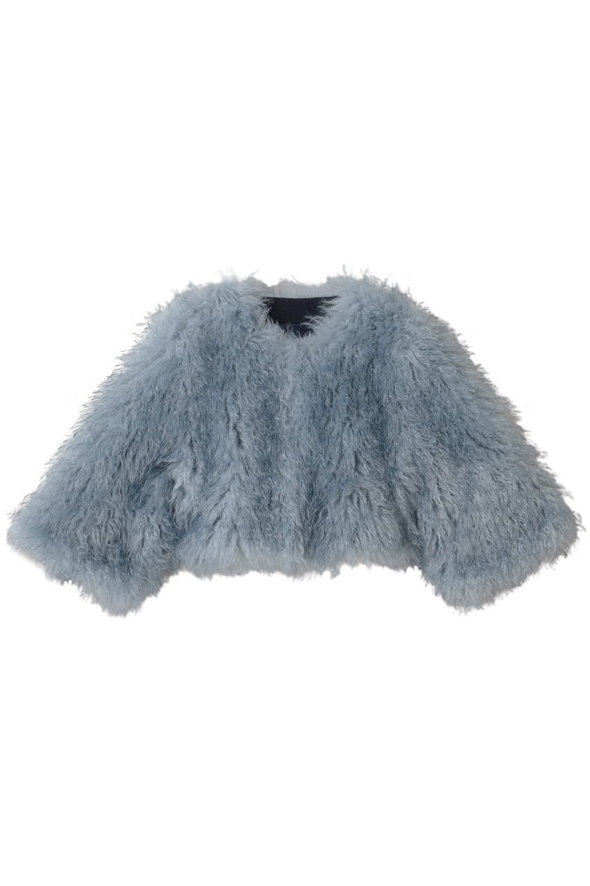 【レモンプレット/Lemonplet】のFAUX FUR MG LUMI JACKET インテリア・キッズ・メンズ・レディースファッション・服の通販 founy(ファニー) 　ファッション　Fashion　レディースファッション　Fashion for Women　アウター　Coat / Outerwear Collection　レディースジャケット・軽アウター　Jackets　ブルゾンジャケット・スポーティアウター　Blouson Jackets　クロップド　Cropped, Short Length　ジャケット　Jacket, Outerwear　デニム　Denim, Jeans Material　バランス　Balance, Style Balance　フレア　Flare, Flared　ブルゾン　Blouson, Bomber Jacket　ラグジュアリー　Luxury, Elegant　ワイド　Wide, Wide Fit　アシュリーブルー|ID: prp329100004740059 ipo3291000000035385533