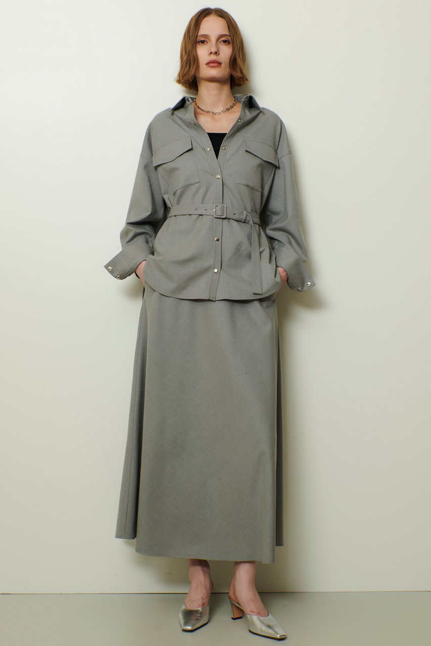 【アルアバイル/allureville】のサキソニーベルテッドナロースカート 人気、トレンドファッション・服の通販 founy(ファニー) 　ファッション　Fashion　レディースファッション　Fashion for Women　スカート　Skirts　ロングスカート　Long Skirts / Maxi & Midi Skirts　クール　Cool, Chic　テーラード　Tailored, Tailored Fit　バランス　Balance, Style Balance　ブルゾン　Blouson, Bomber Jacket　マニッシュ　Mannish, Boyish　ロング　Long, Long-Length　新作・新入荷　New Arrivals / New In　other-8|ID: prp329100004741047 ipo3291000000034254442