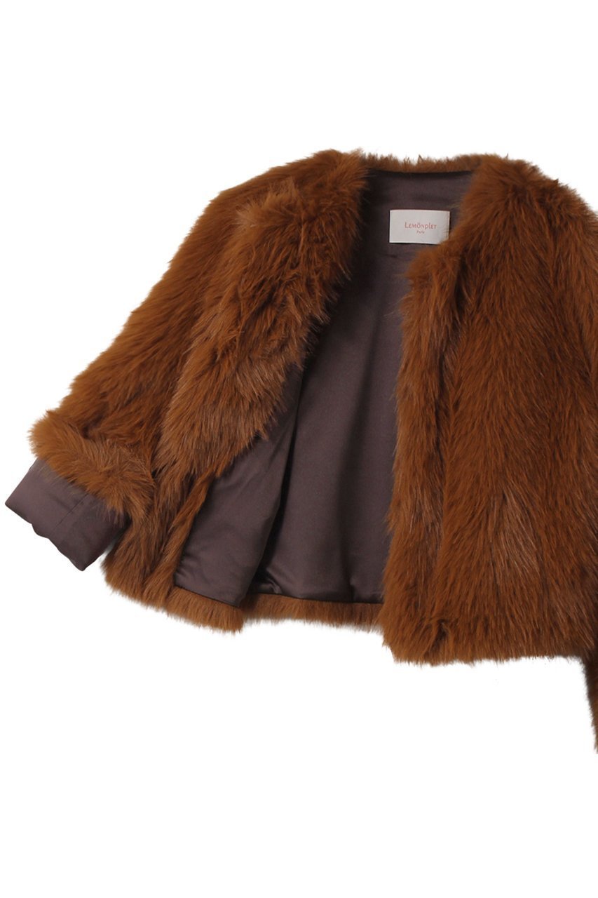 【レモンプレット/Lemonplet】のFAUX FUR HORA SHORT JACKET 人気、トレンドファッション・服の通販 founy(ファニー) 　ファッション　Fashion　レディースファッション　Fashion for Women　アウター　Coat / Outerwear Collection　レディースジャケット・軽アウター　Jackets　エレガント 上品　Elegant　コンパクト　Compact, Small Size　ショート　Short, Short Length　ジャケット　Jacket, Outerwear　フェイクファー　Faux Fur, Imitation Fur　other-6|ID: prp329100004741054 ipo3291000000036136827
