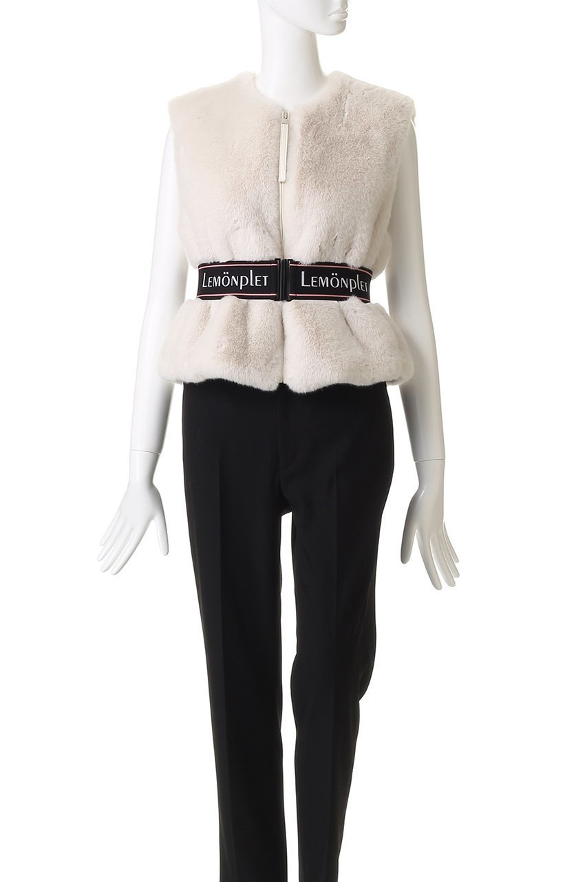 【レモンプレット/Lemonplet】のFAUX FUR SOURCE VEST 人気、トレンドファッション・服の通販 founy(ファニー) 　ファッション　Fashion　レディースファッション　Fashion for Women　アウター　Coat / Outerwear Collection　レディースジャケット・軽アウター　Jackets　おすすめ　Recommended / Our Picks　コンパクト　Compact, Small Size　ジャケット　Jacket, Outerwear　フェイクファー　Faux Fur, Imitation Fur　フォルム　Silhouette, Form　ベスト　Vest, Waistcoat　ボトム　Bottoms, Lower Wear　other-2|ID: prp329100004741058 ipo3291000000035871236