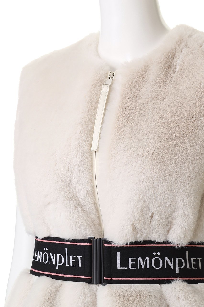 【レモンプレット/Lemonplet】のFAUX FUR SOURCE VEST 人気、トレンドファッション・服の通販 founy(ファニー) 　ファッション　Fashion　レディースファッション　Fashion for Women　アウター　Coat / Outerwear Collection　レディースジャケット・軽アウター　Jackets　おすすめ　Recommended / Our Picks　コンパクト　Compact, Small Size　ジャケット　Jacket, Outerwear　フェイクファー　Faux Fur, Imitation Fur　フォルム　Silhouette, Form　ベスト　Vest, Waistcoat　ボトム　Bottoms, Lower Wear　other-5|ID: prp329100004741058 ipo3291000000036468526