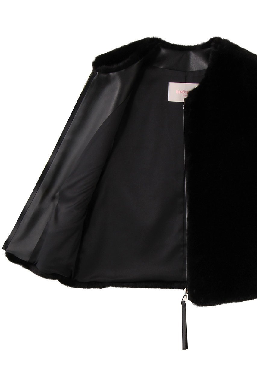 【レモンプレット/Lemonplet】のFAUX FUR SOURCE VEST 人気、トレンドファッション・服の通販 founy(ファニー) 　ファッション　Fashion　レディースファッション　Fashion for Women　アウター　Coat / Outerwear Collection　レディースジャケット・軽アウター　Jackets　コンパクト　Compact, Small Size　ジャケット　Jacket, Outerwear　フェイクファー　Faux Fur, Imitation Fur　フォルム　Silhouette, Form　ベスト　Vest, Waistcoat　ボトム　Bottoms, Lower Wear　other-6|ID: prp329100004741060 ipo3291000000036957637