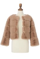 【デイジーリン/DAISY LIN】のLove Fur Jacket “Almond Princess” 人気、トレンドファッション・服の通販 founy(ファニー) ファッション Fashion レディースファッション Fashion for Women アウター Coat / Outerwear Collection レディースジャケット・軽アウター Jackets インナー Innerwear 洗える Machine Washable サテン Satin, Glossy Fabric ショート Short, Short Length シルク Silk, 100% Silk ジャケット Jacket, Outerwear ストレッチ Stretch, Stretchy Fabric なめらか Smooth, Silky Texture バランス Balance, Style Balance ポケット Pocket, Pocket Detail 防寒 Cold Protection, Winter-Ready モダン Modern, Contemporary ラグジュアリー Luxury, Elegant リアル Real, Realistic レース Lace, Lace Fabric ワイド Wide, Wide Fit 冬 Winter / This Winter 再入荷 Restock / Back in Stock |ID:prp329100004741061