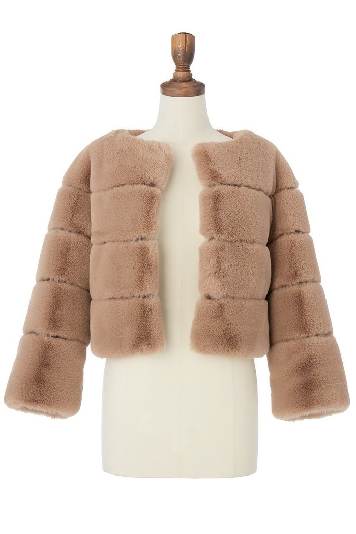【デイジーリン/DAISY LIN】のLove Fur Jacket “Almond Princess” インテリア・キッズ・メンズ・レディースファッション・服の通販 founy(ファニー) https://founy.com/ ファッション Fashion レディースファッション Fashion for Women アウター Coat / Outerwear Collection レディースジャケット・軽アウター Jackets インナー Innerwear 洗える Machine Washable サテン Satin, Glossy Fabric ショート Short, Short Length シルク Silk, 100% Silk ジャケット Jacket, Outerwear ストレッチ Stretch, Stretchy Fabric なめらか Smooth, Silky Texture バランス Balance, Style Balance ポケット Pocket, Pocket Detail 防寒 Cold Protection, Winter-Ready モダン Modern, Contemporary ラグジュアリー Luxury, Elegant リアル Real, Realistic レース Lace, Lace Fabric ワイド Wide, Wide Fit 冬 Winter / This Winter |ID: prp329100004741061 ipo3291000000035871245